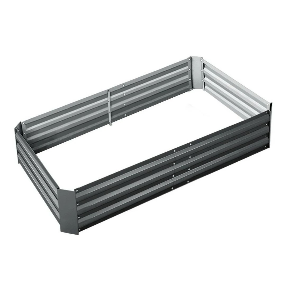 3 Green Fingers Garden Bed 150x90cm Planter Box Raised Container Galvanised Steel - Grey, 3 of 8