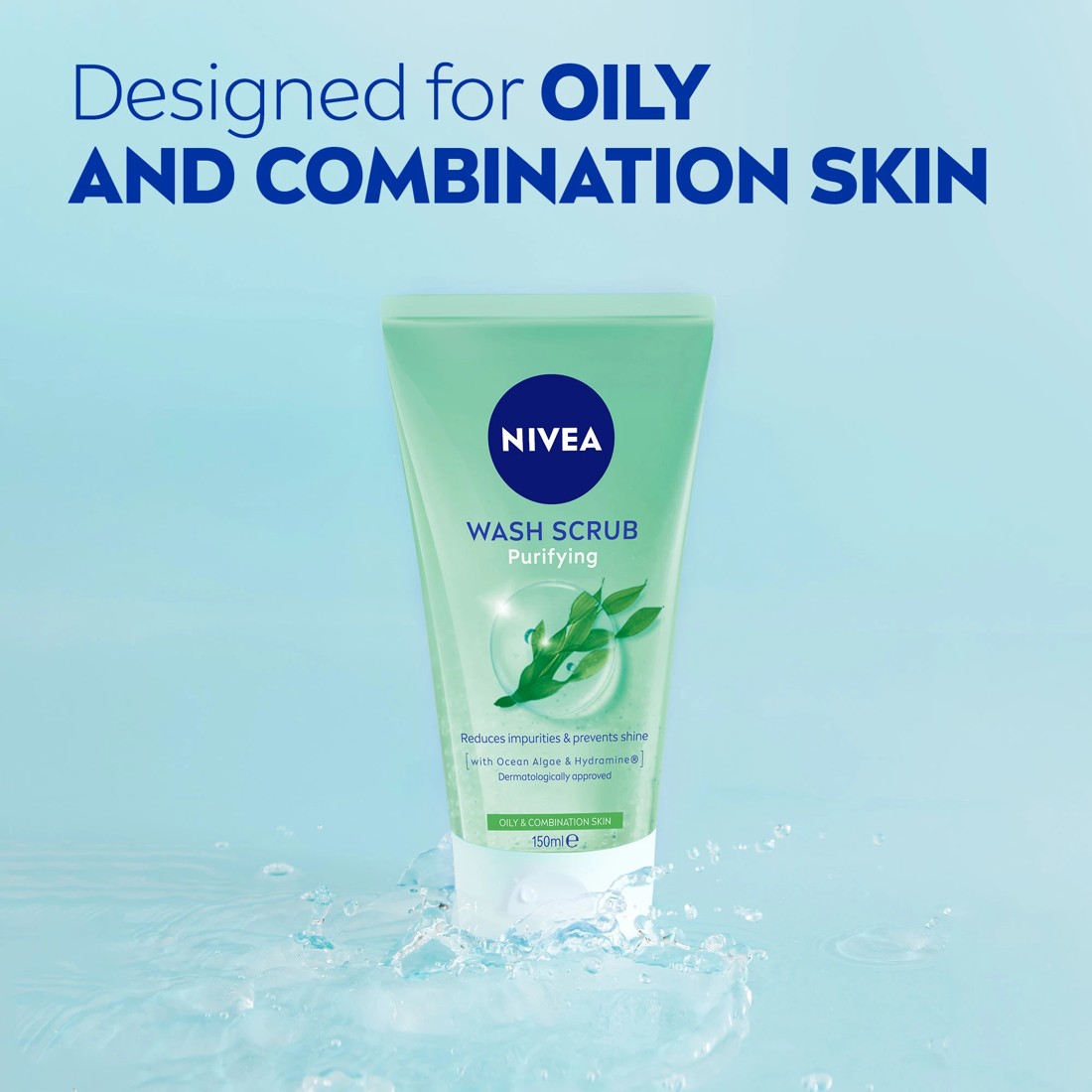 3 Nivea Purifying Wash Scrub 150ml - Ocean Algae and Hydramine, 3 of 7