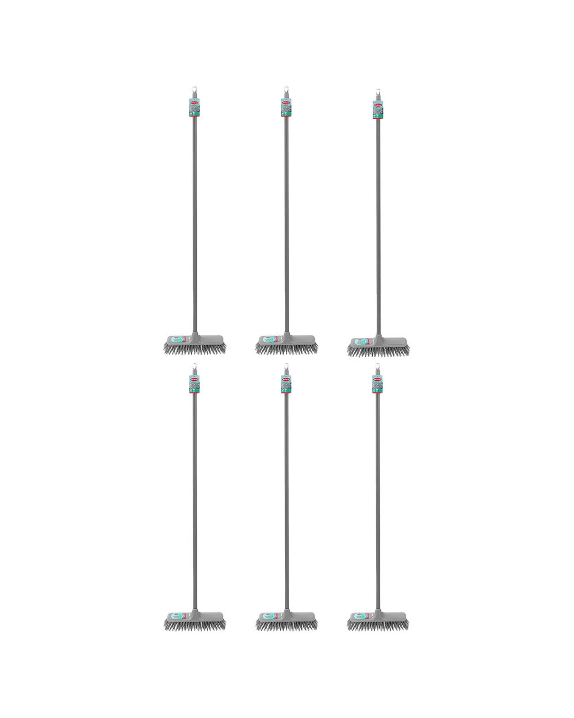 1 Boxsweden 6PK Prime Essentials Outdoor Broom With Long Handle 1.2m - Multi, 1 of 7