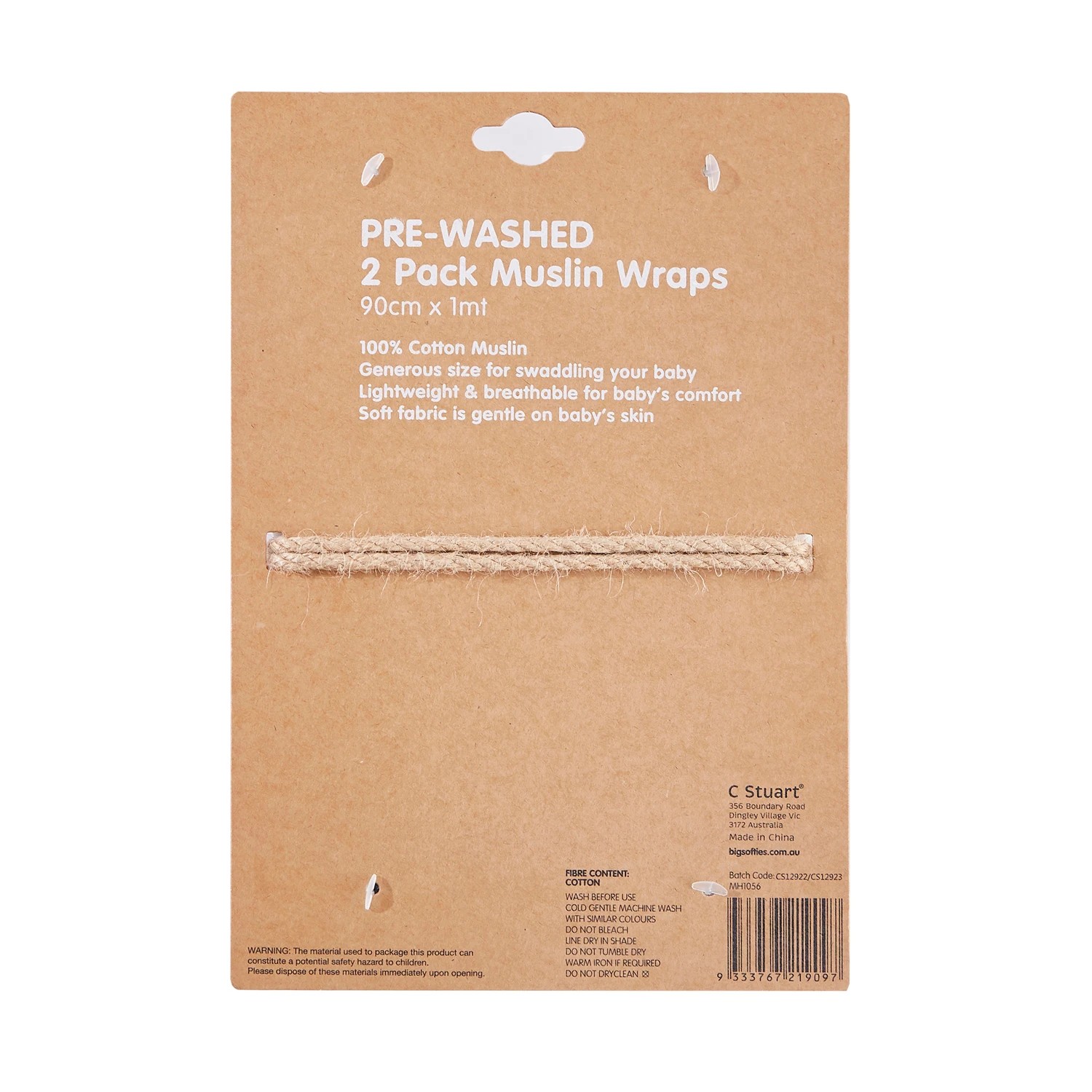 5 Big Softies 2 Pack Pre-washed Muslin Wraps, 5 of 5