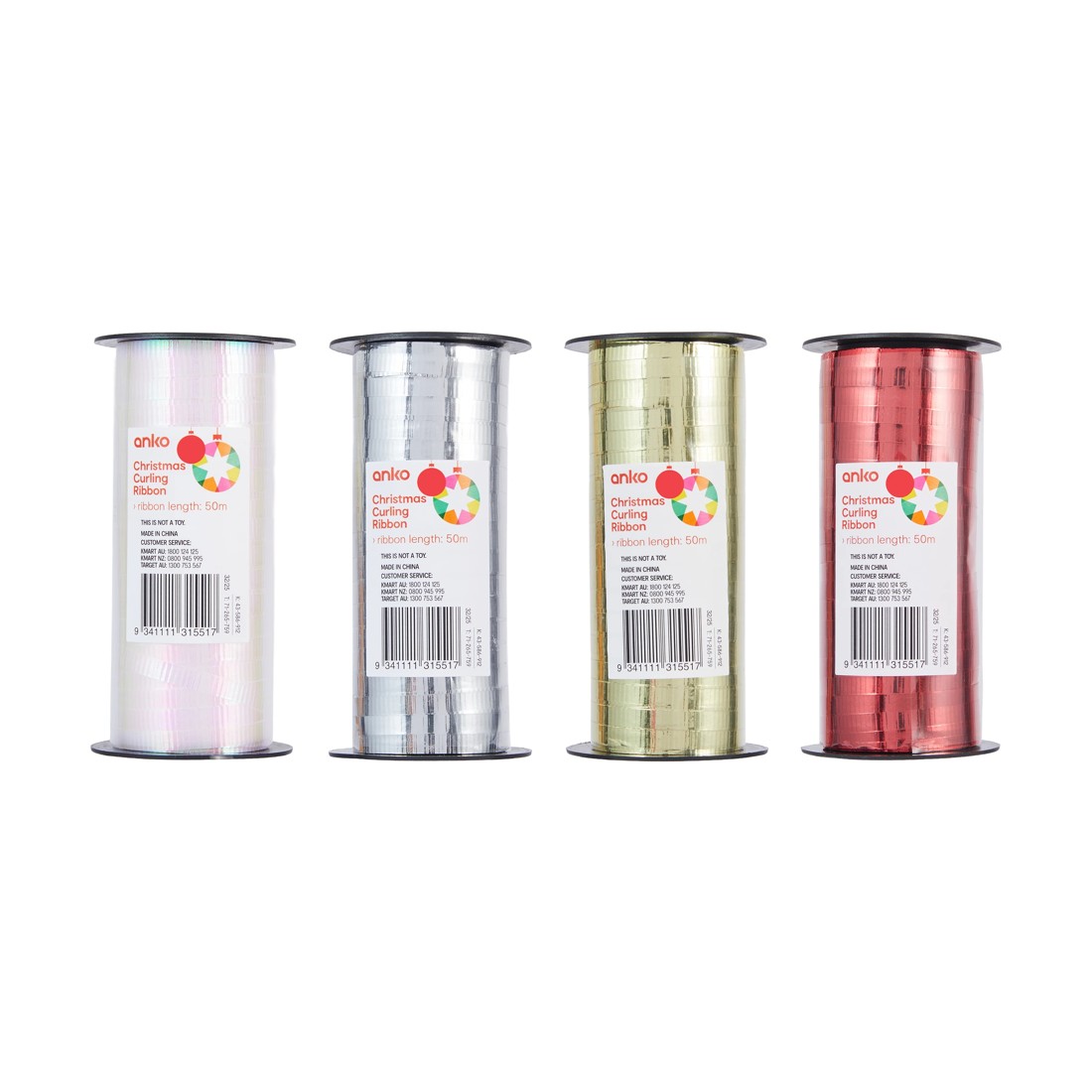 3 Christmas Curling Ribbon - Assorted, 3 of 3