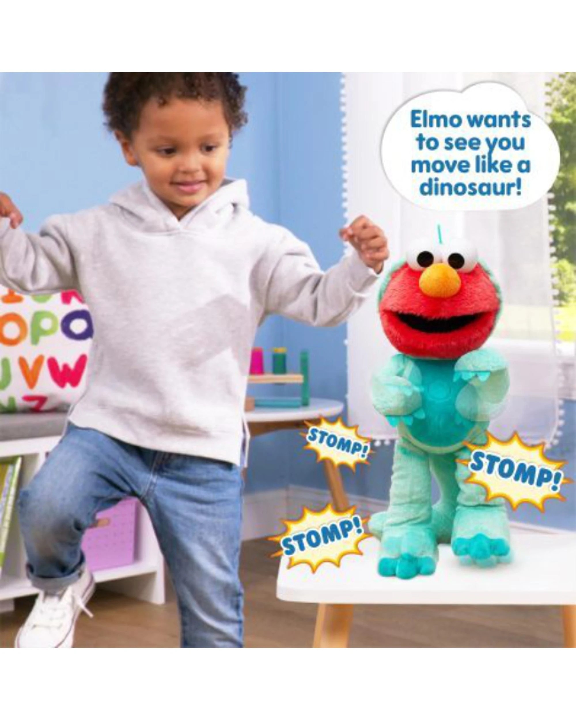 4 Sesame Street Dino Stomp Elmo Animated Plush, 4 of 4