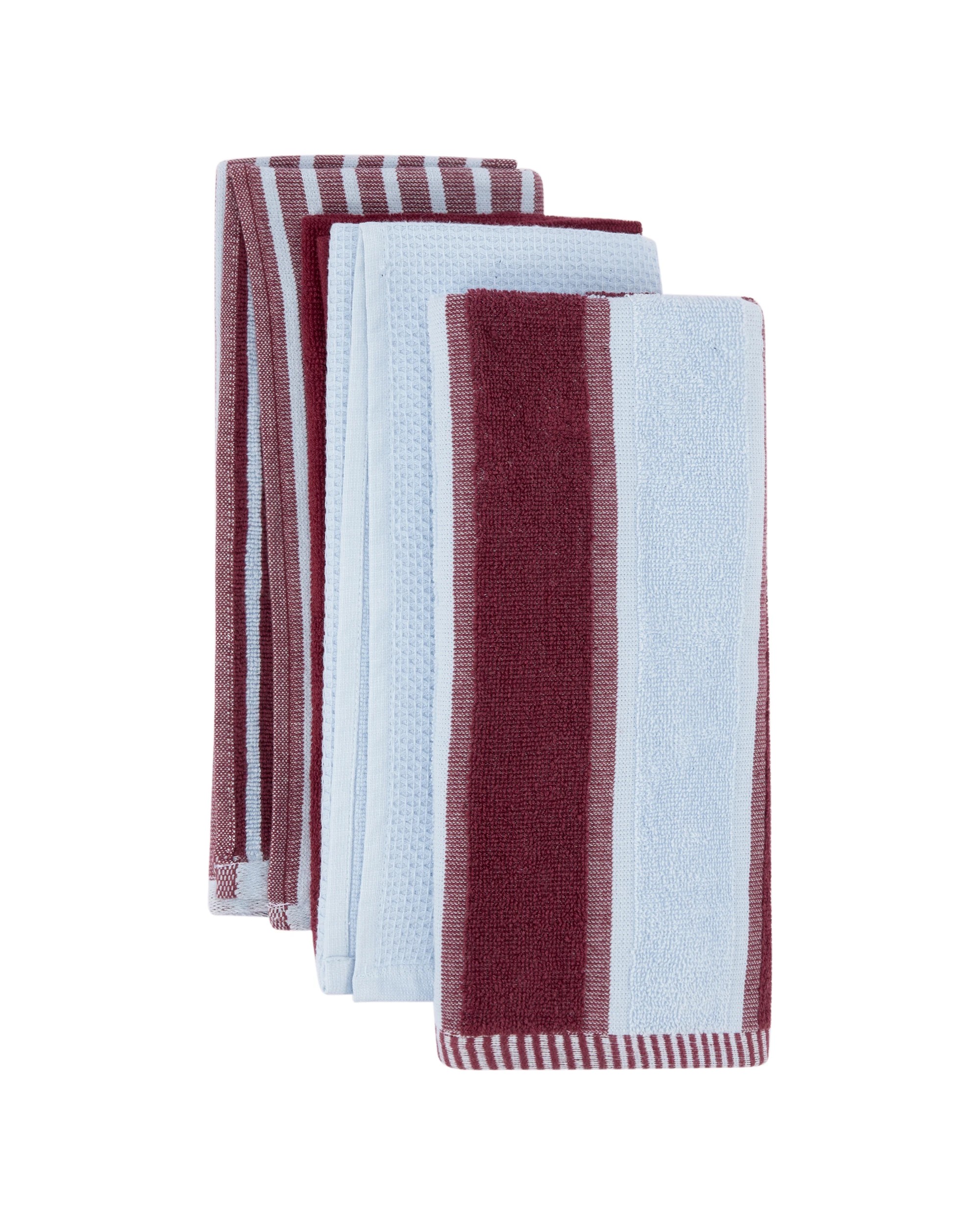1 4 Pack Fig Stripe Terry Tea Towels, 1 of 6