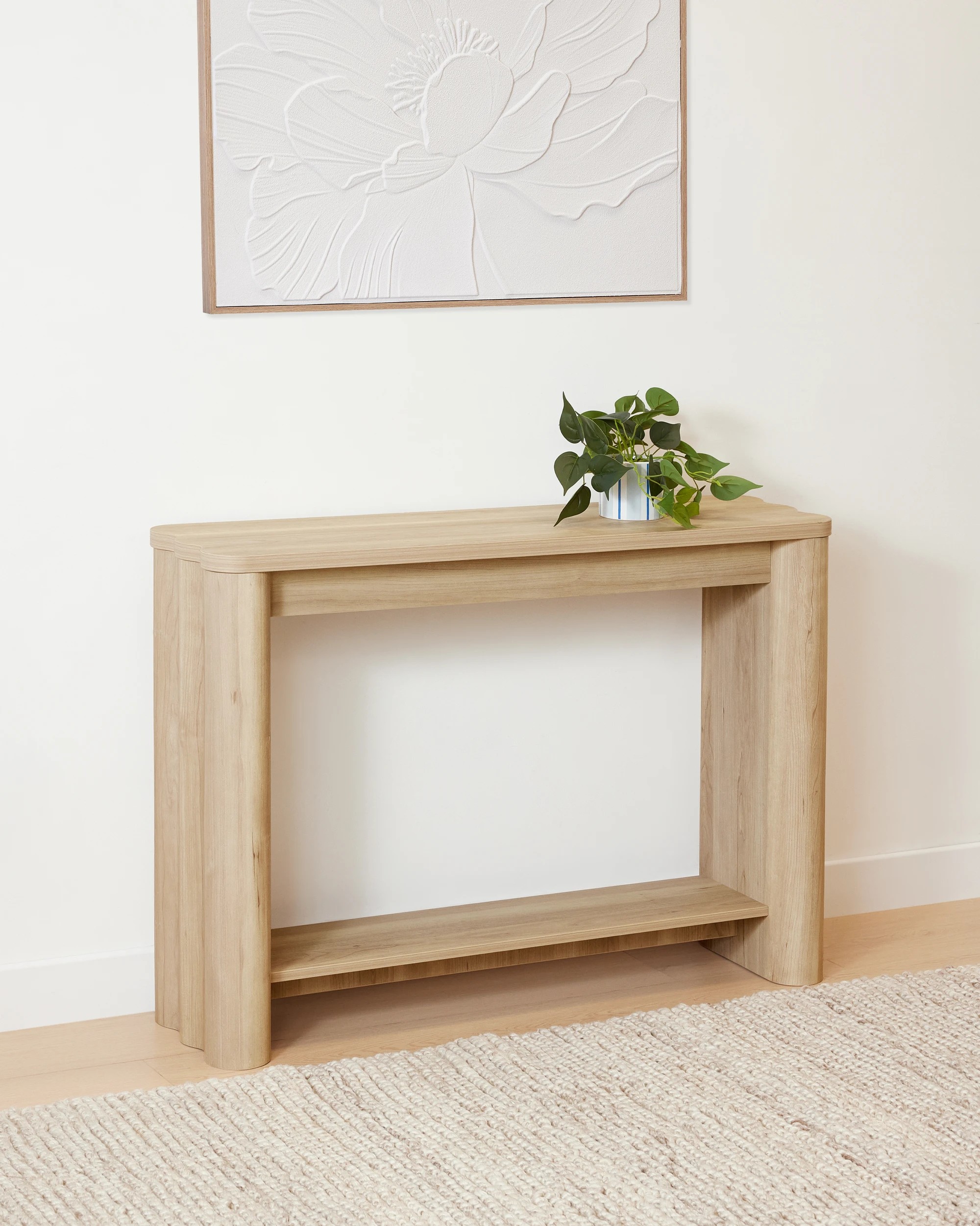 1 Ripple Hall Table - Oak, 1 of 8