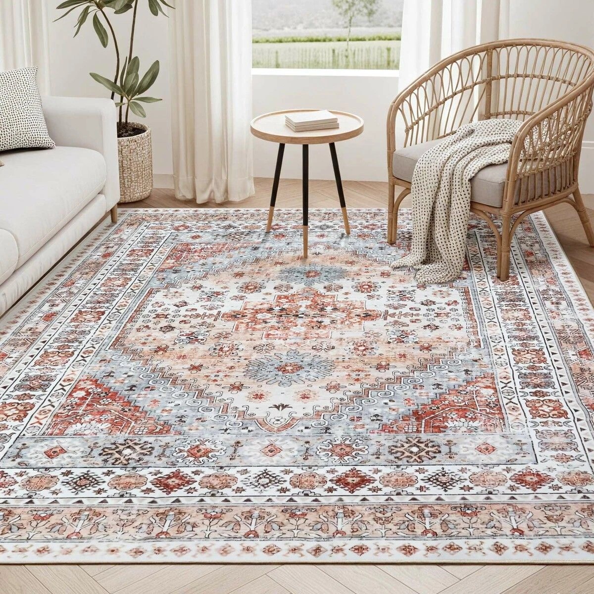 2 Ausway 2x3m Large Carpet Area Rug Traditional Washable Floor Mat, 2 of 6
