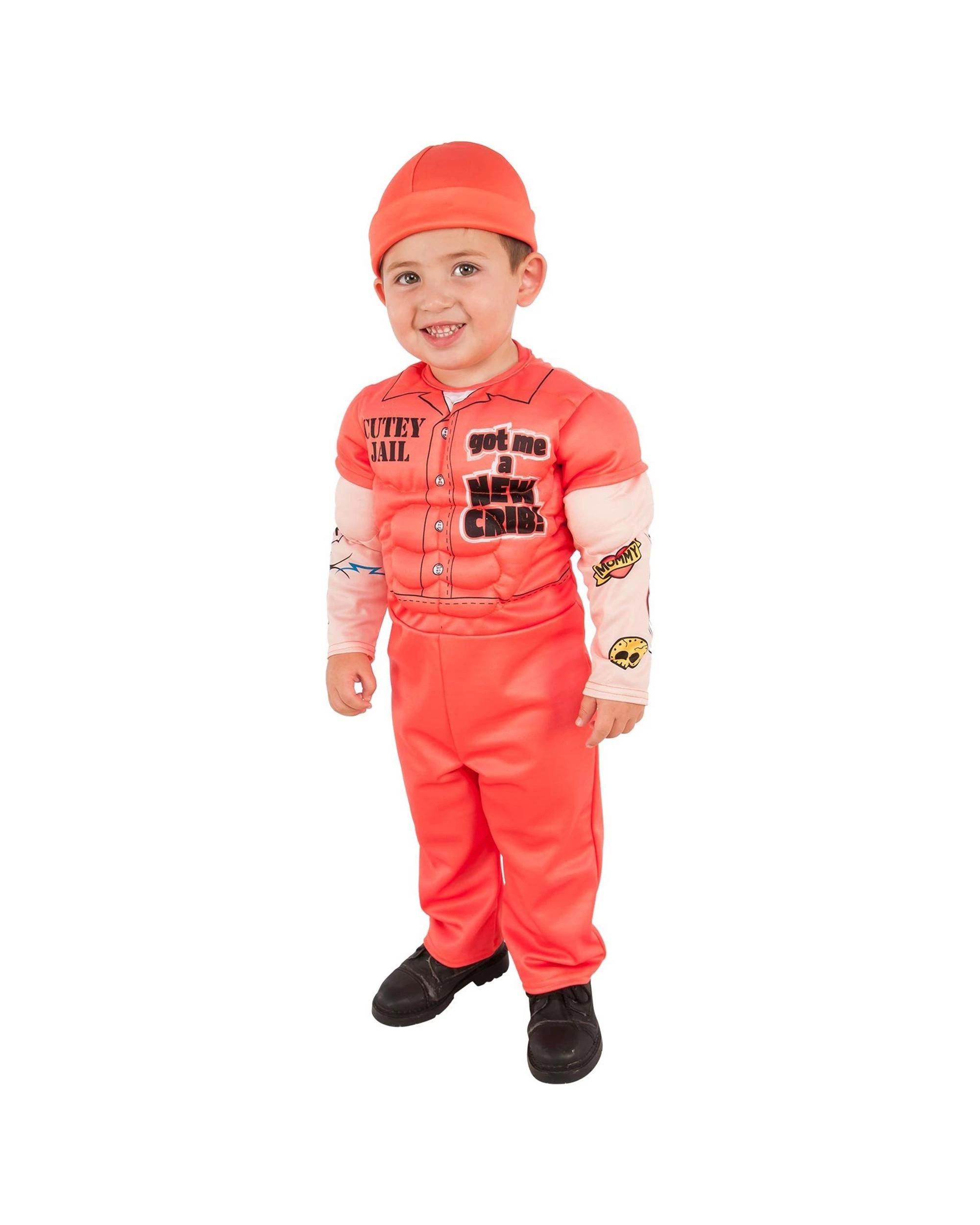 1 Muscle Man Prisoner Deluxe Child Costume Size S 3-4 Years, 1 of 3