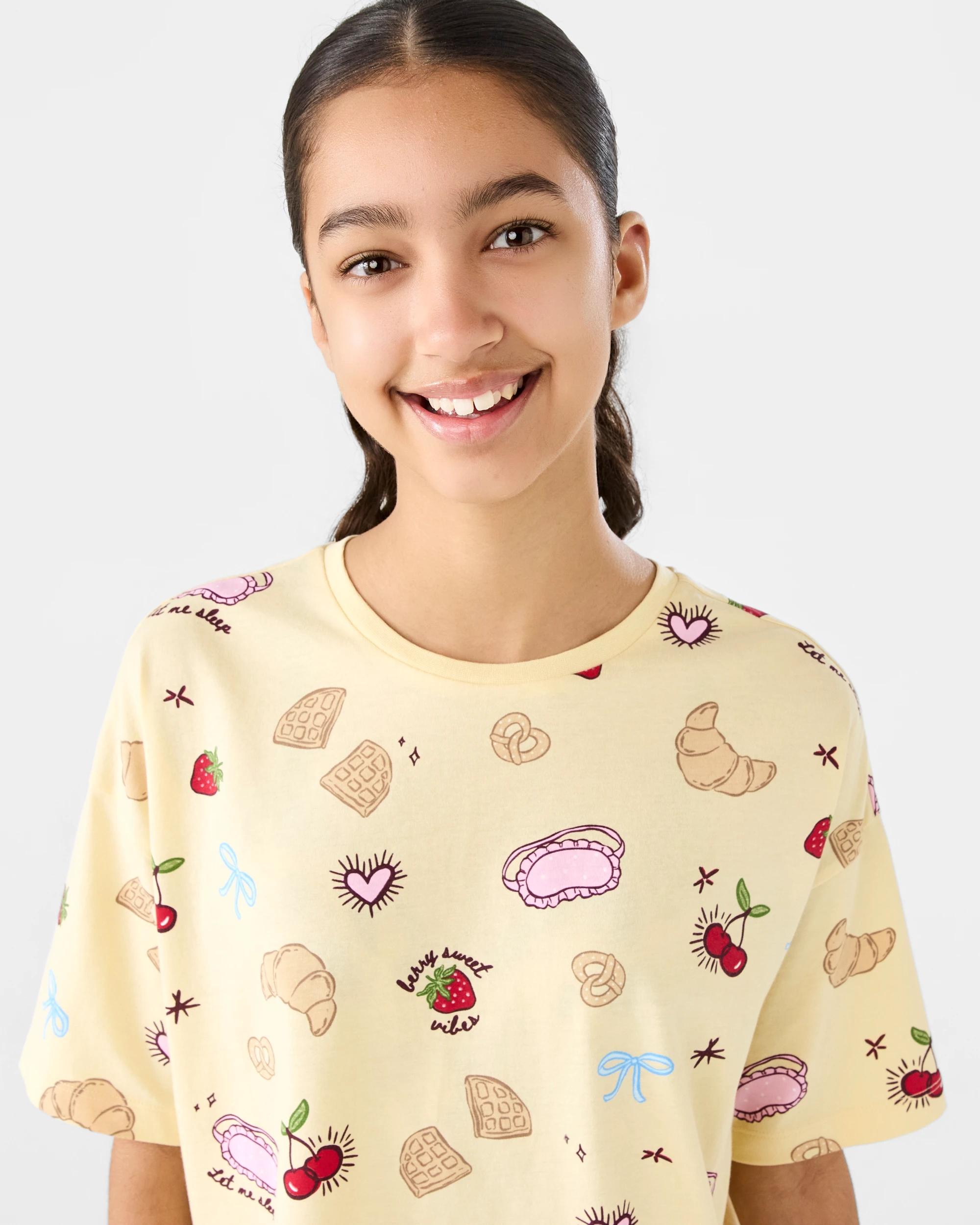 3 Short Sleeve Jersey Pyjama Set Ylw Brunch, 3 of 8