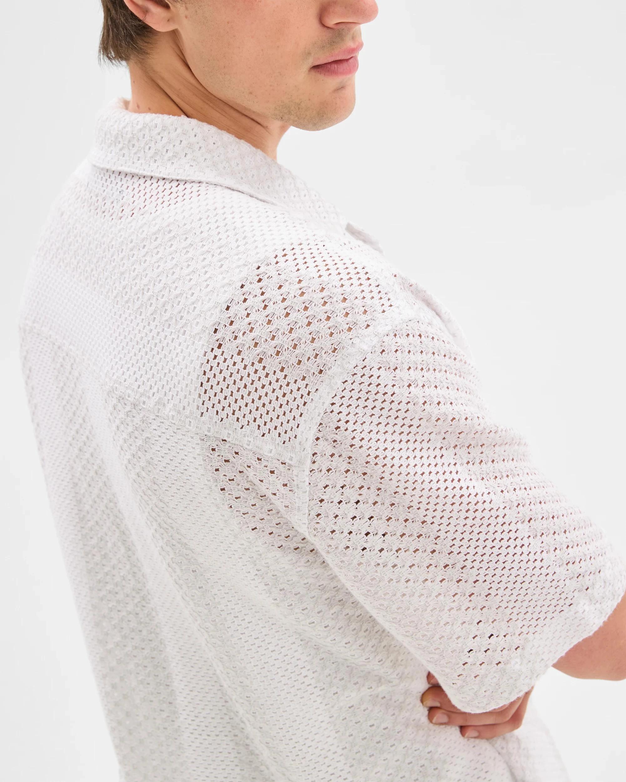 7 Australian Cotton Blend Woven Shirt - Commons WHITE, 7 of 7