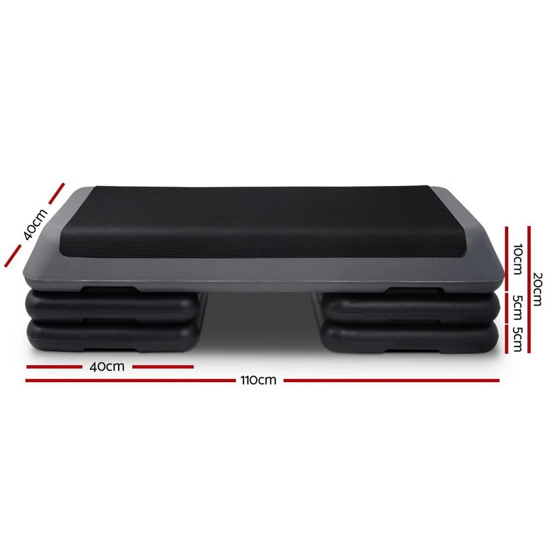 2 Everfit 3 Level Aerobic Step Exercise Stepper 110cm Gym Home Fitness - Black, 2 of 2