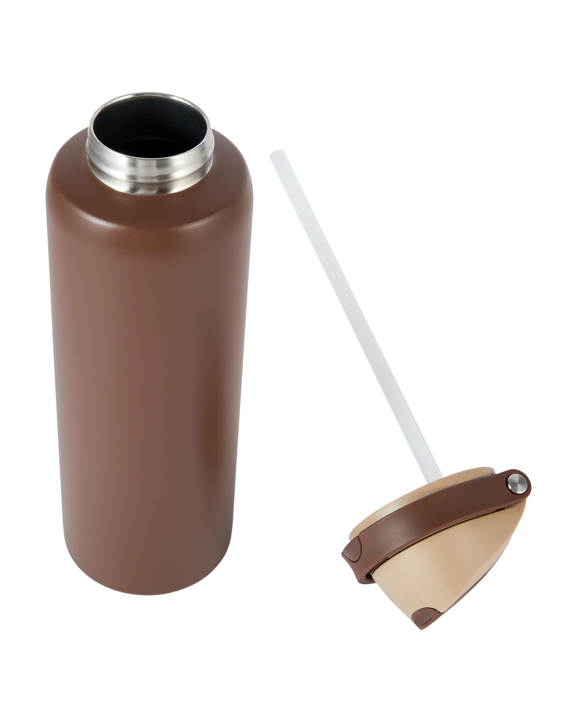 5 940ml Chocolate Stainless Steel Dual Lid Bottle, 5 of 7
