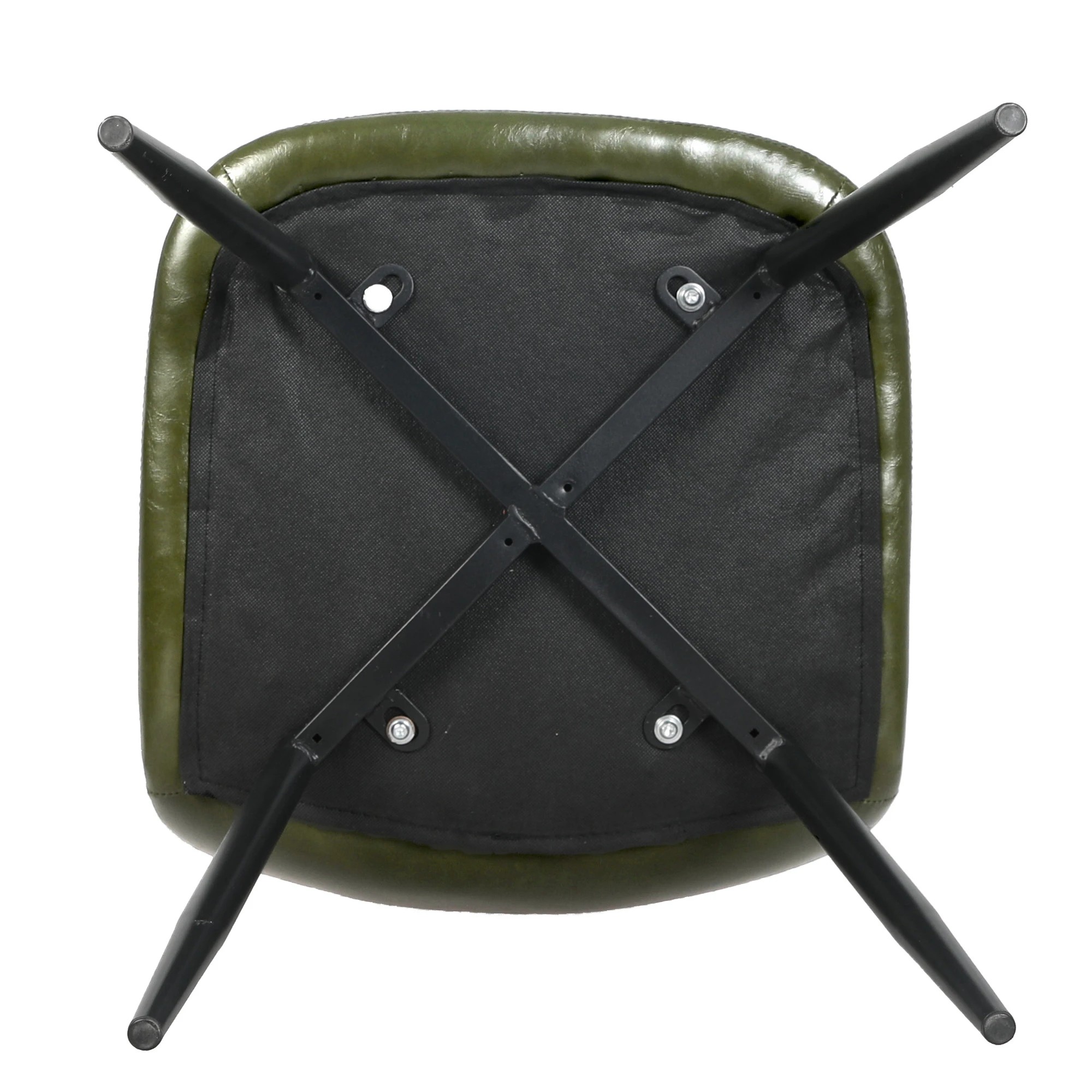3 Levede 4x Dining Chairs Kitchen Eames Accent Chair Lounge Room Padded PU Leather - Green, 3 of 7