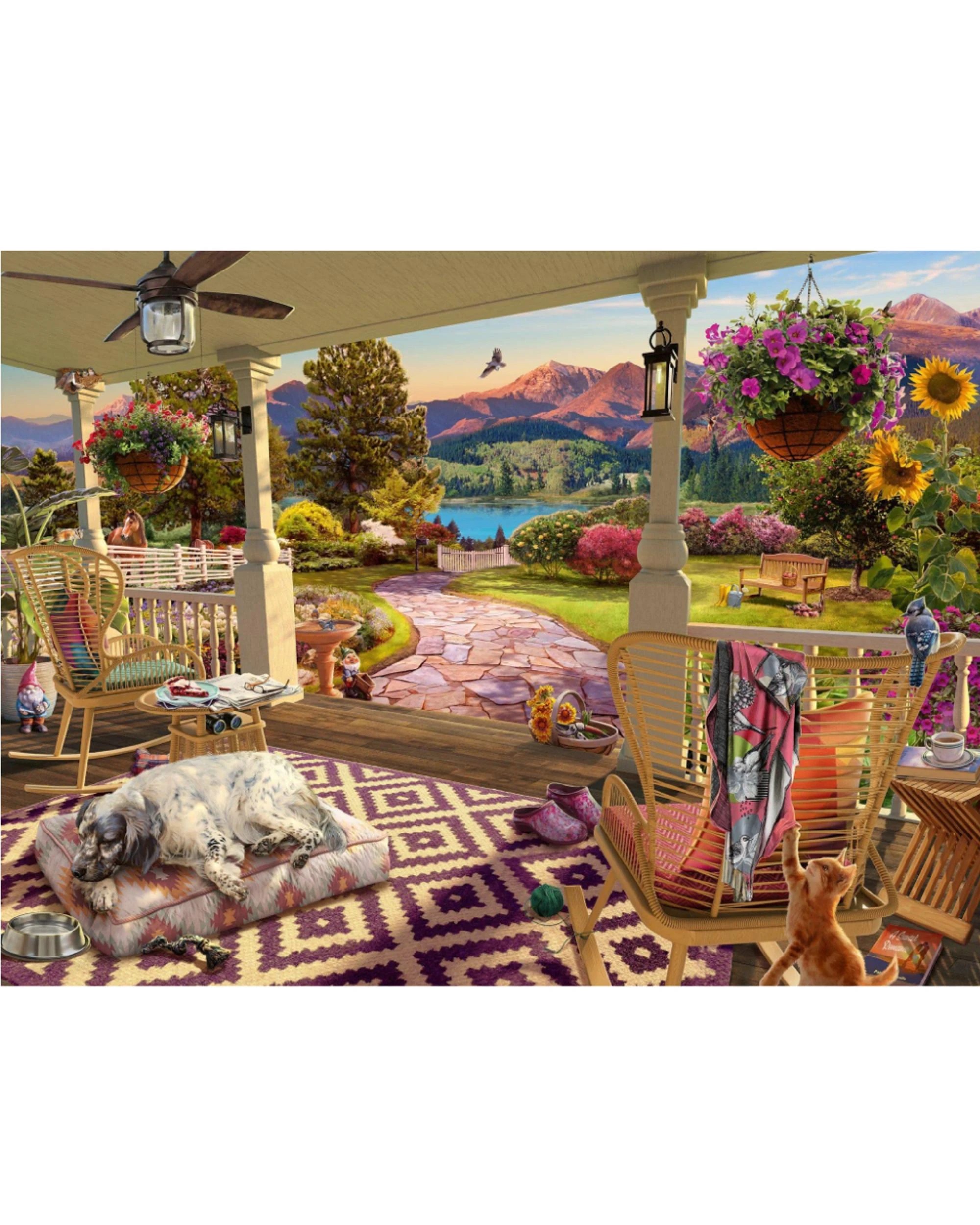 2 Ravensburger Cozy Front Porch 750 Piece Large Format Jigsaw Puzzle, 2 of 2