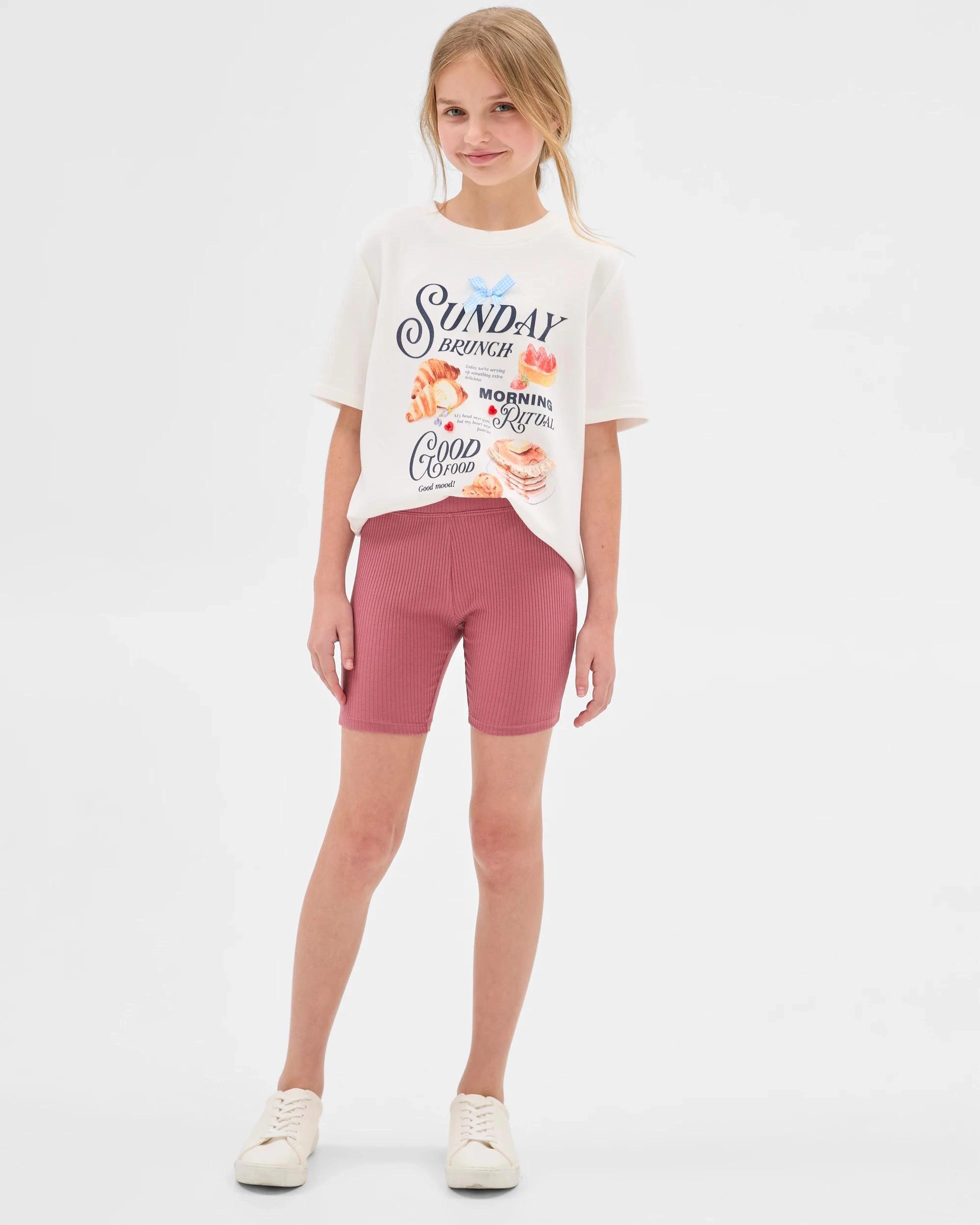 1 Target Australian Cotton Rib Bike Short WINE, 1 of 6