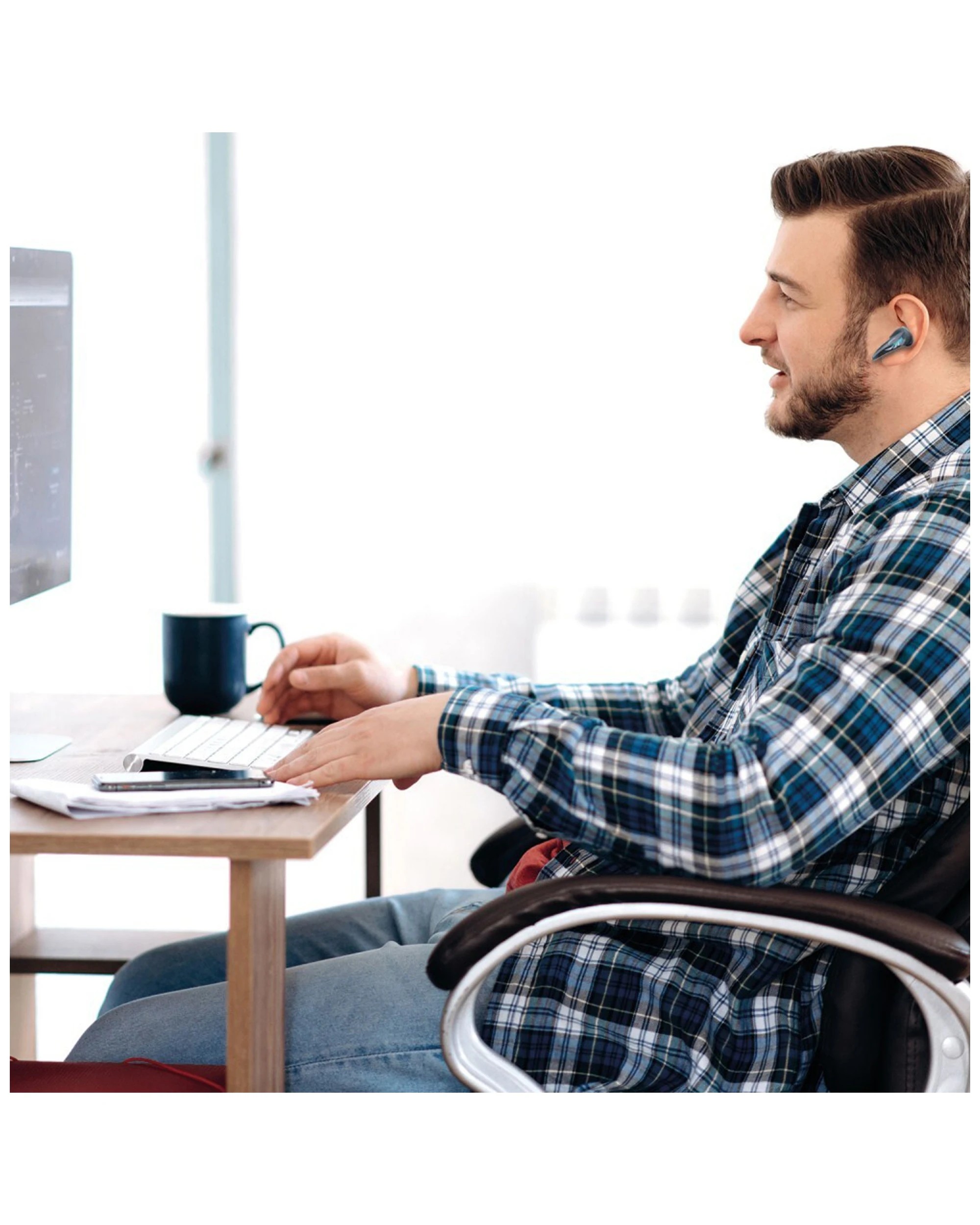 2 Laser Tws Wireless Bluetooth Gaming Earphones Noise Cancelling Case - Black, 2 of 8