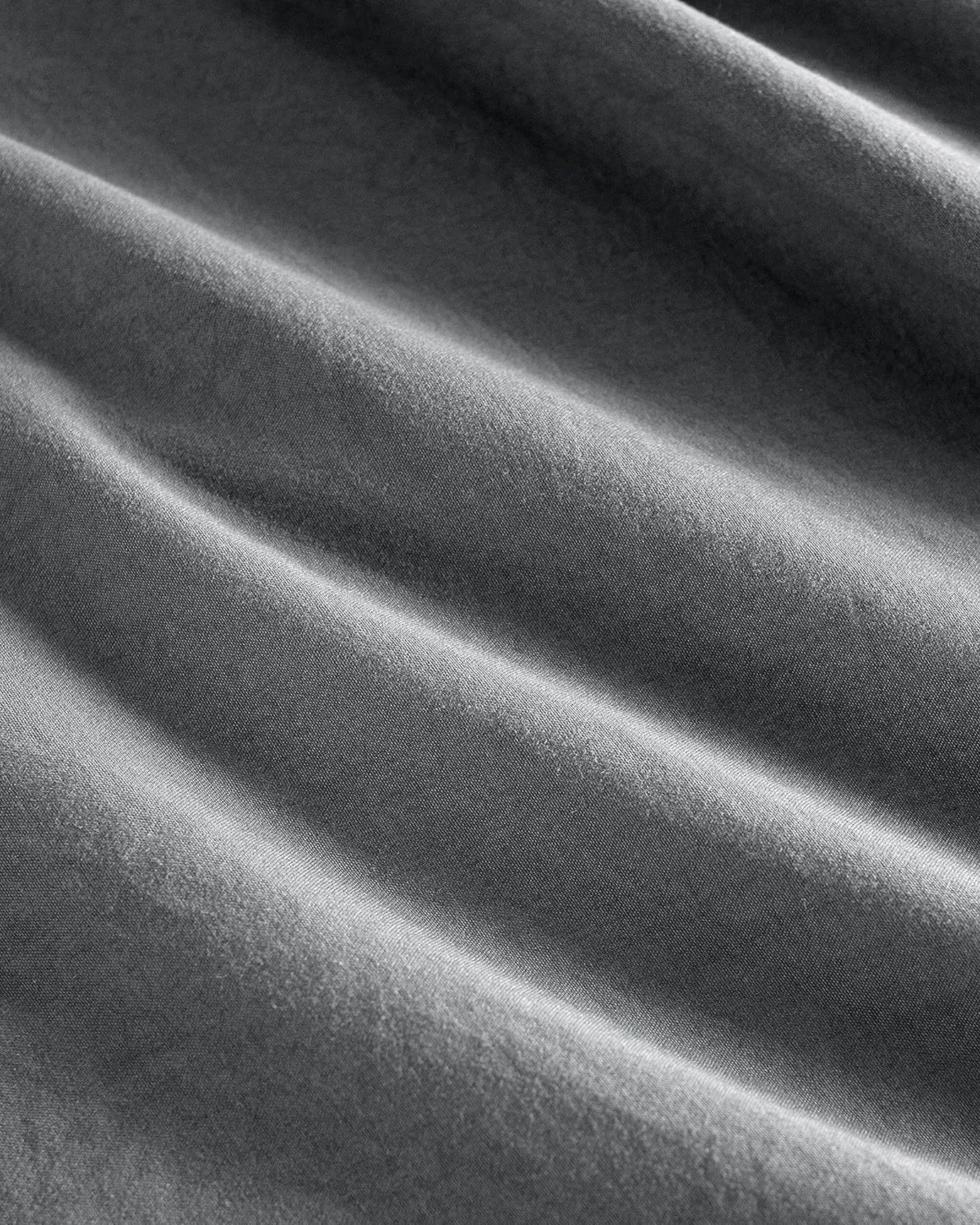 5 CleverPolly 100% Vintage Washed Microfibre Sheet Set - Super King Bed - Grey, 5 of 6