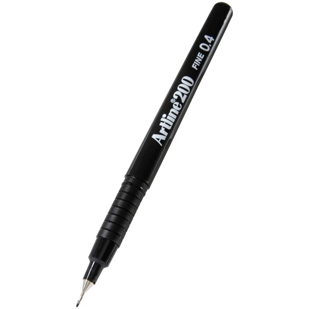 4 Artline 200 Fineliners Black 4 Pack, 4 of 7
