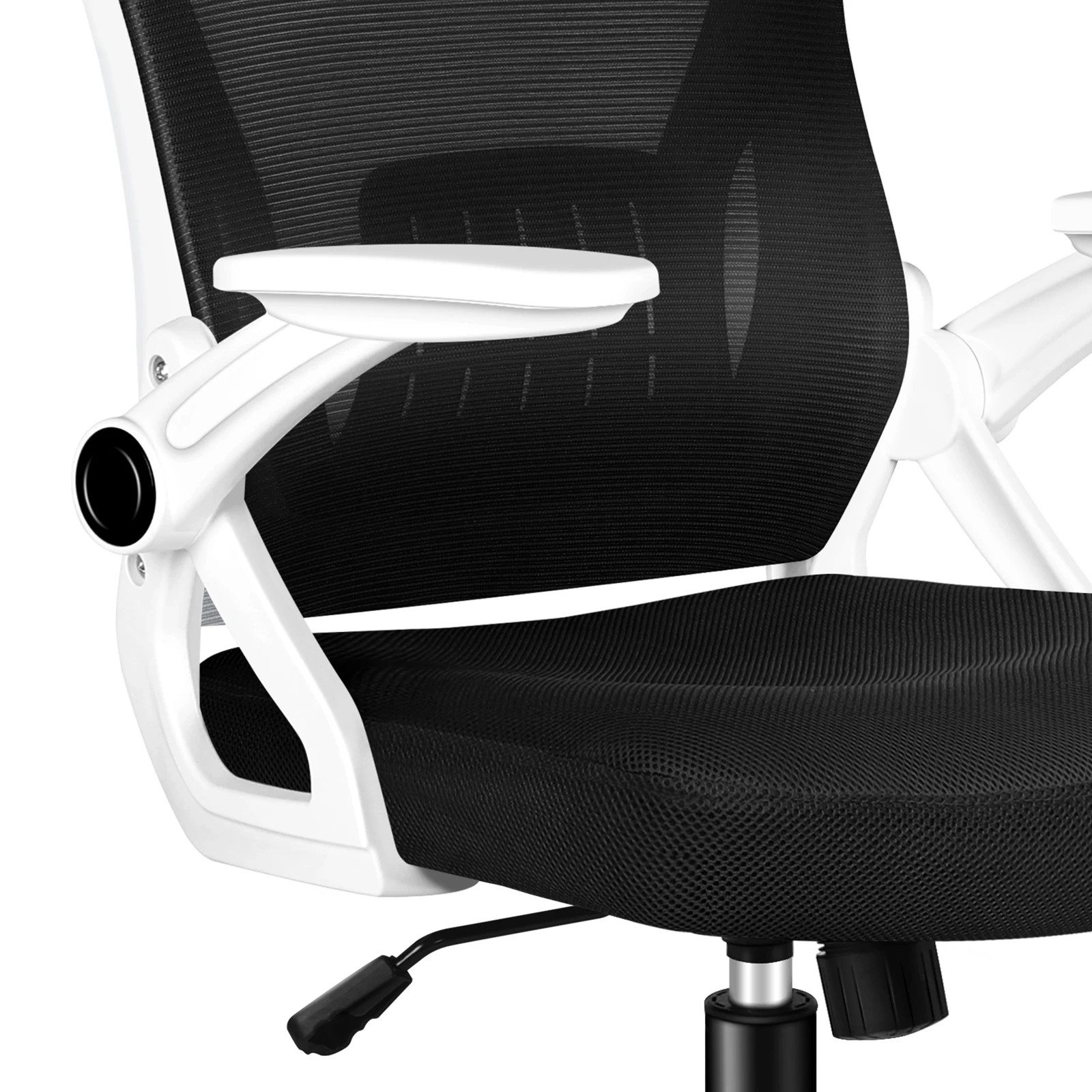 7 Alfordson Mesh Office Chair Executive Fabric Seat Tilt Gaming Racing Computer - White, 7 of 10