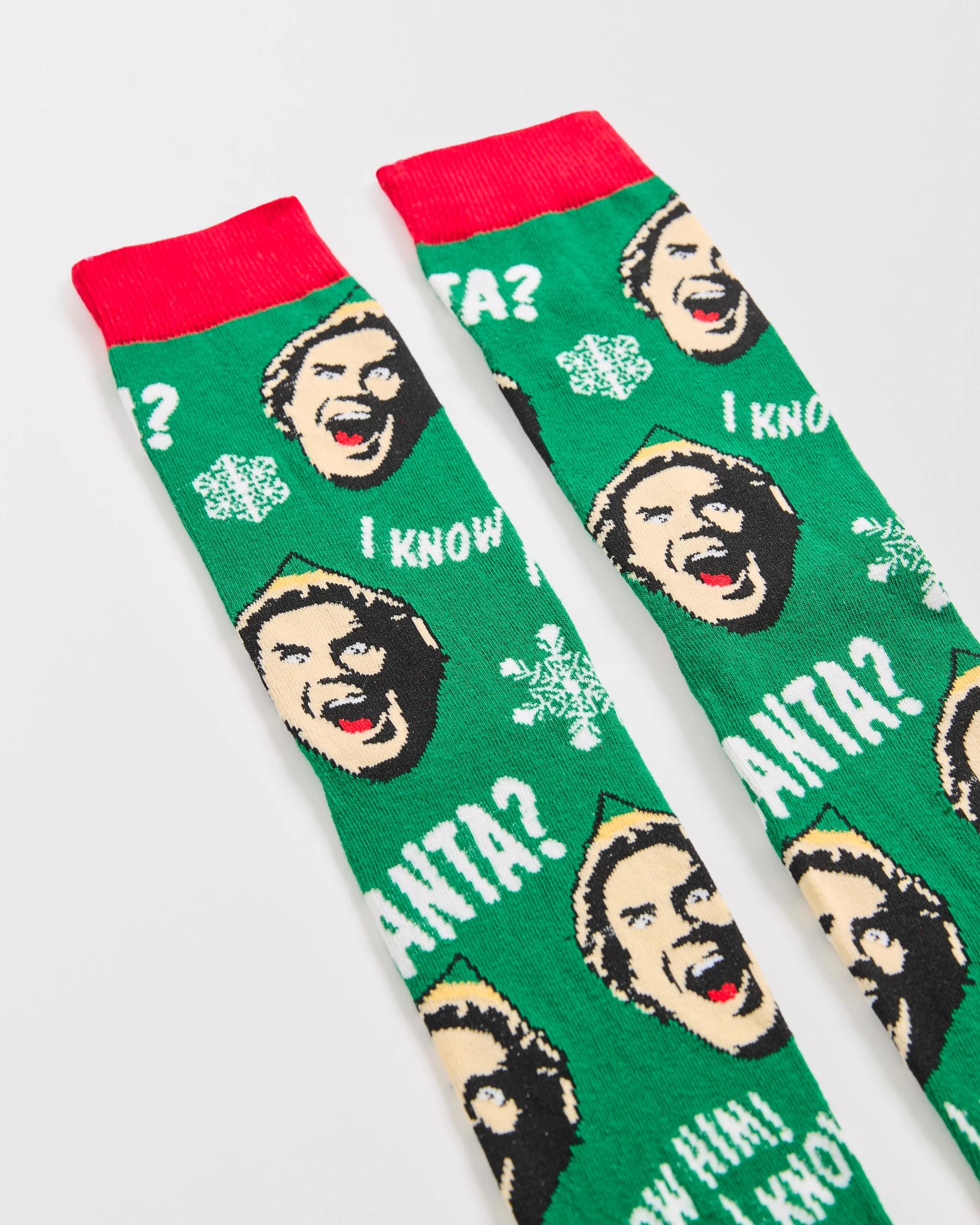 2 Swag  Crew Socks - Christmas OMG Elf GREEN, 2 of 3