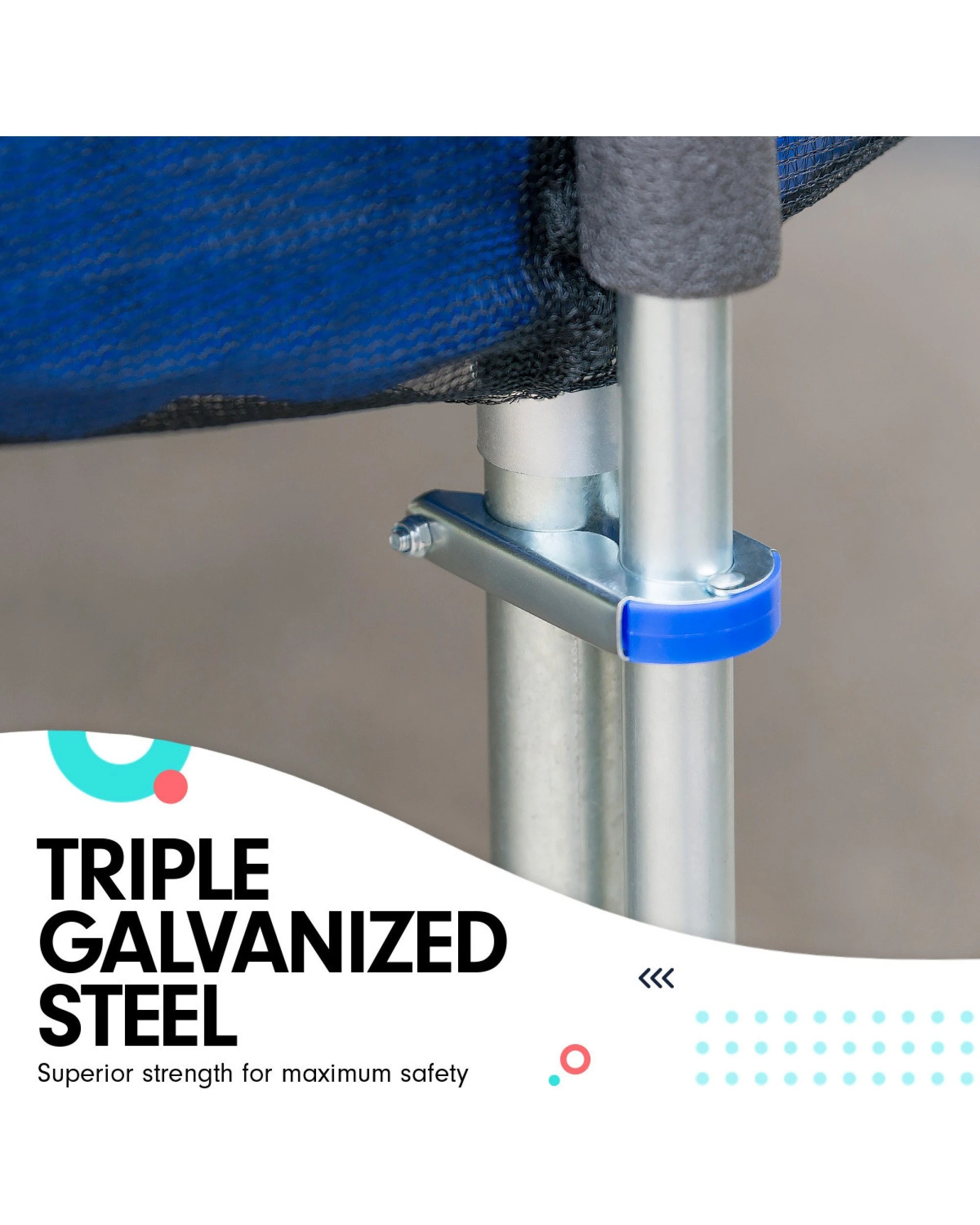 5 Kahuna Blizzard 12 ft Trampoline with Net - Green, 5 of 6