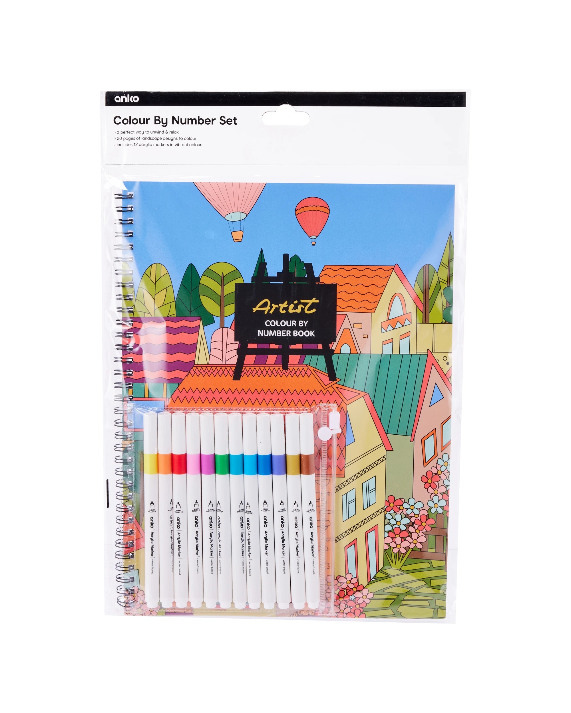 6 Colour By Number Set - Landscape, 6 of 6