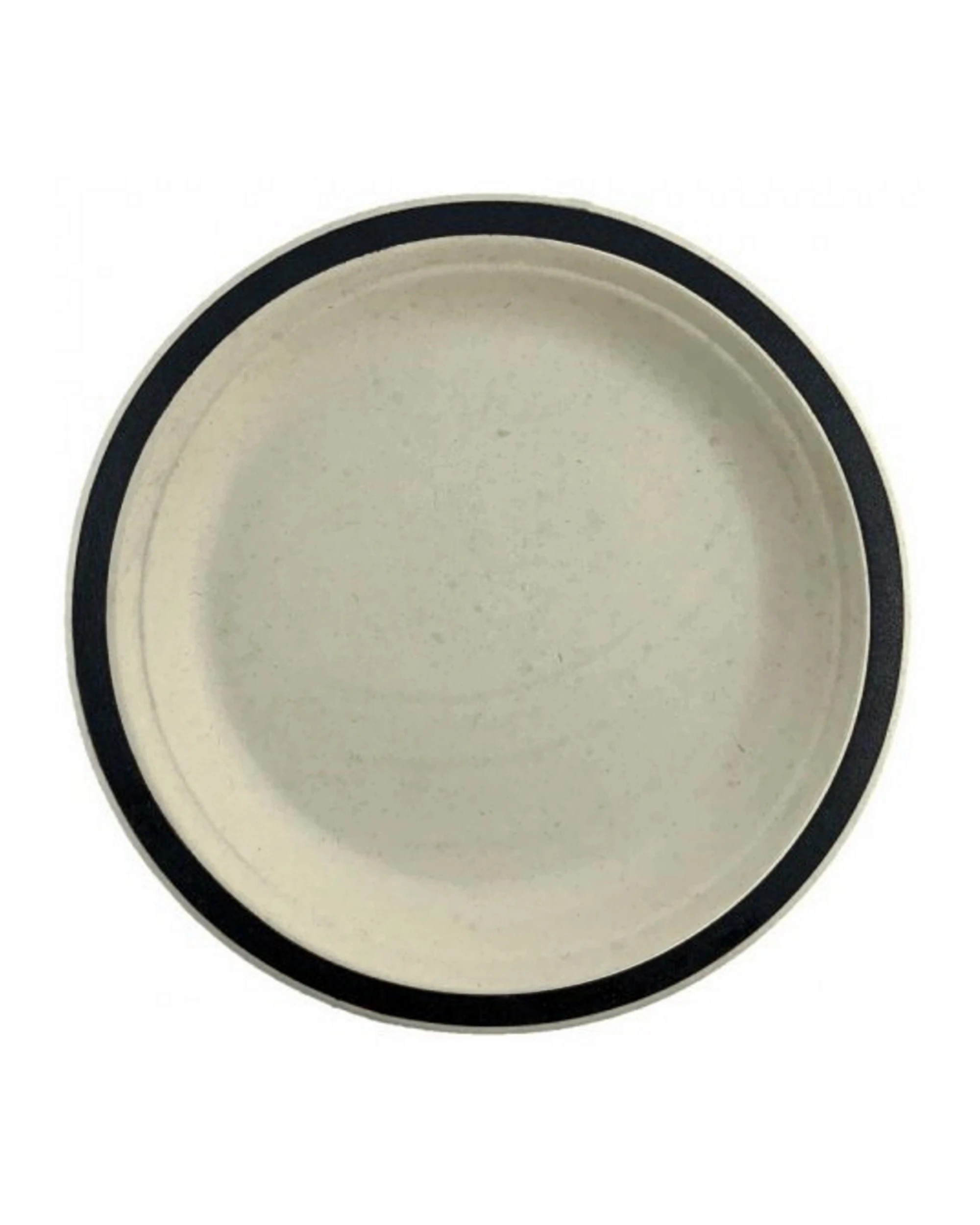 1 alpen Black Rim Sugar Cane Small Plates Pack of 10 - Black, 1 of 3
