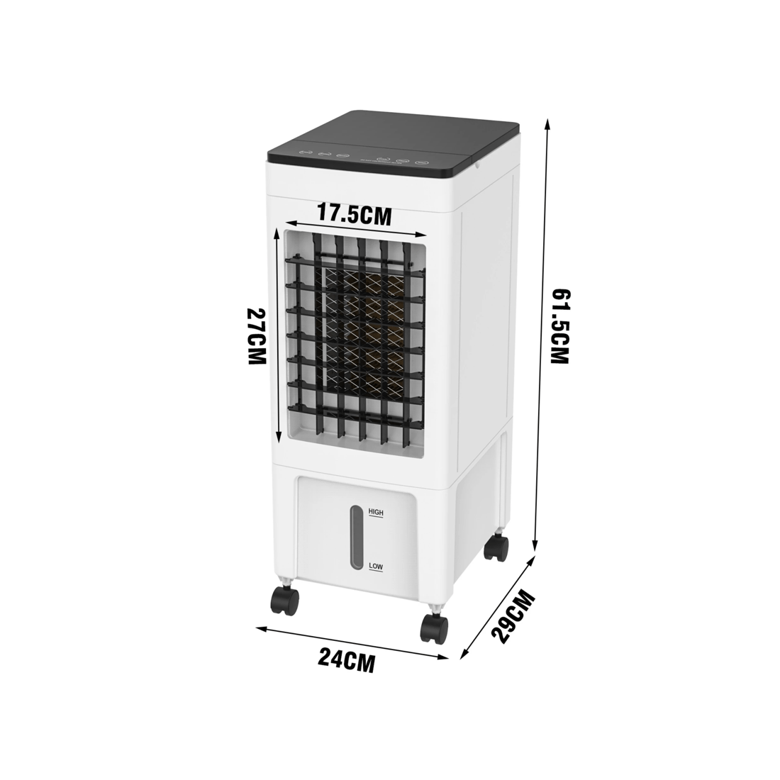 2 Advwin Evaporative Air Cooler, Portable Air Conditioner Fan with 8L Tank, 3 Speed, 4 Ice Box for Room Home, 2 of 7