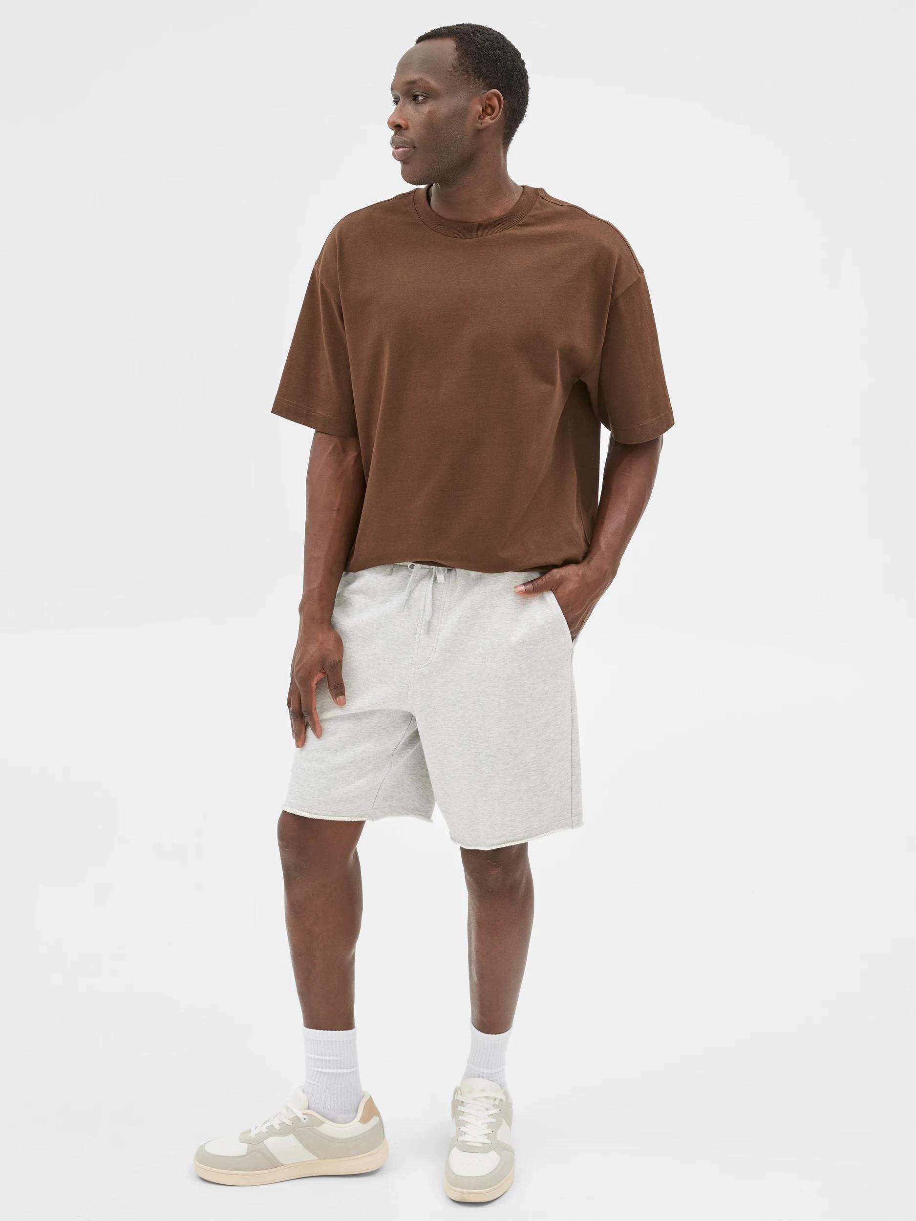 5 Commons Australian Cotton Washed Fleece Shorts GREY MARLE, 5 of 6