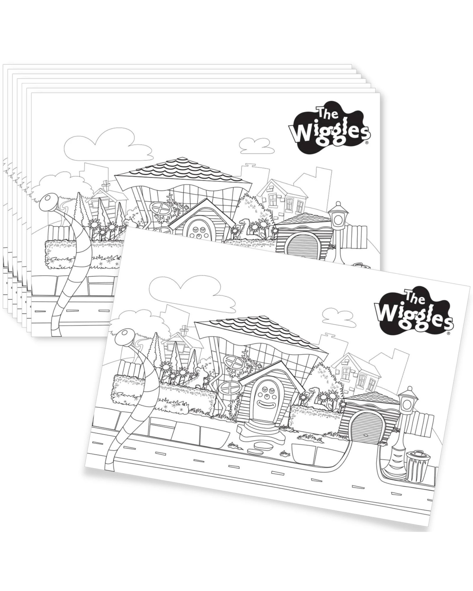 1 Amscan The Wiggles Party Colour Me In Placemats Pack of 8, 1 of 1