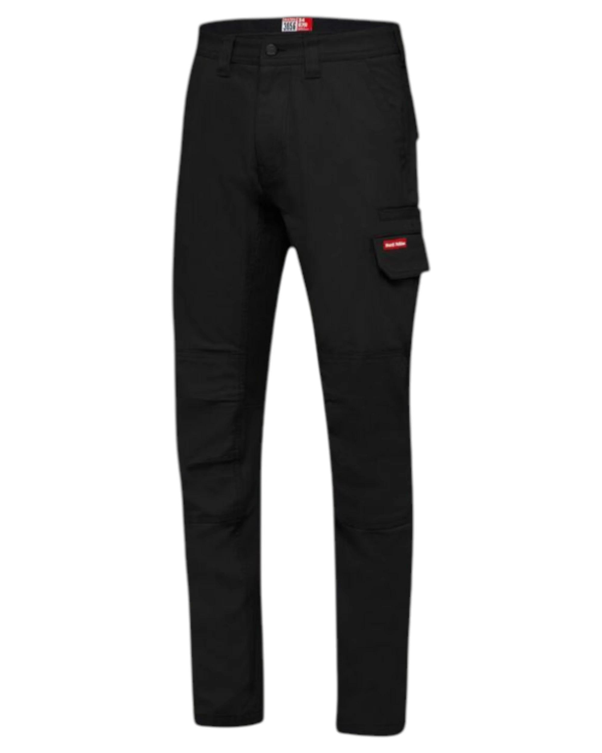 1 Hard Yakka Mens 3056 Stretch Canvas Cargo Pants Black BLACK, 1 of 6