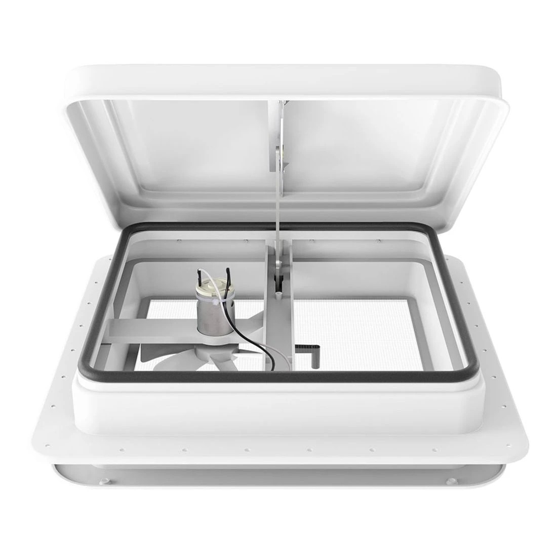 1 Weisshorn Caravan Roof Vent Fan Air Exhaust Hatch 12V RV Motorhome Camper - White, 1 of 4