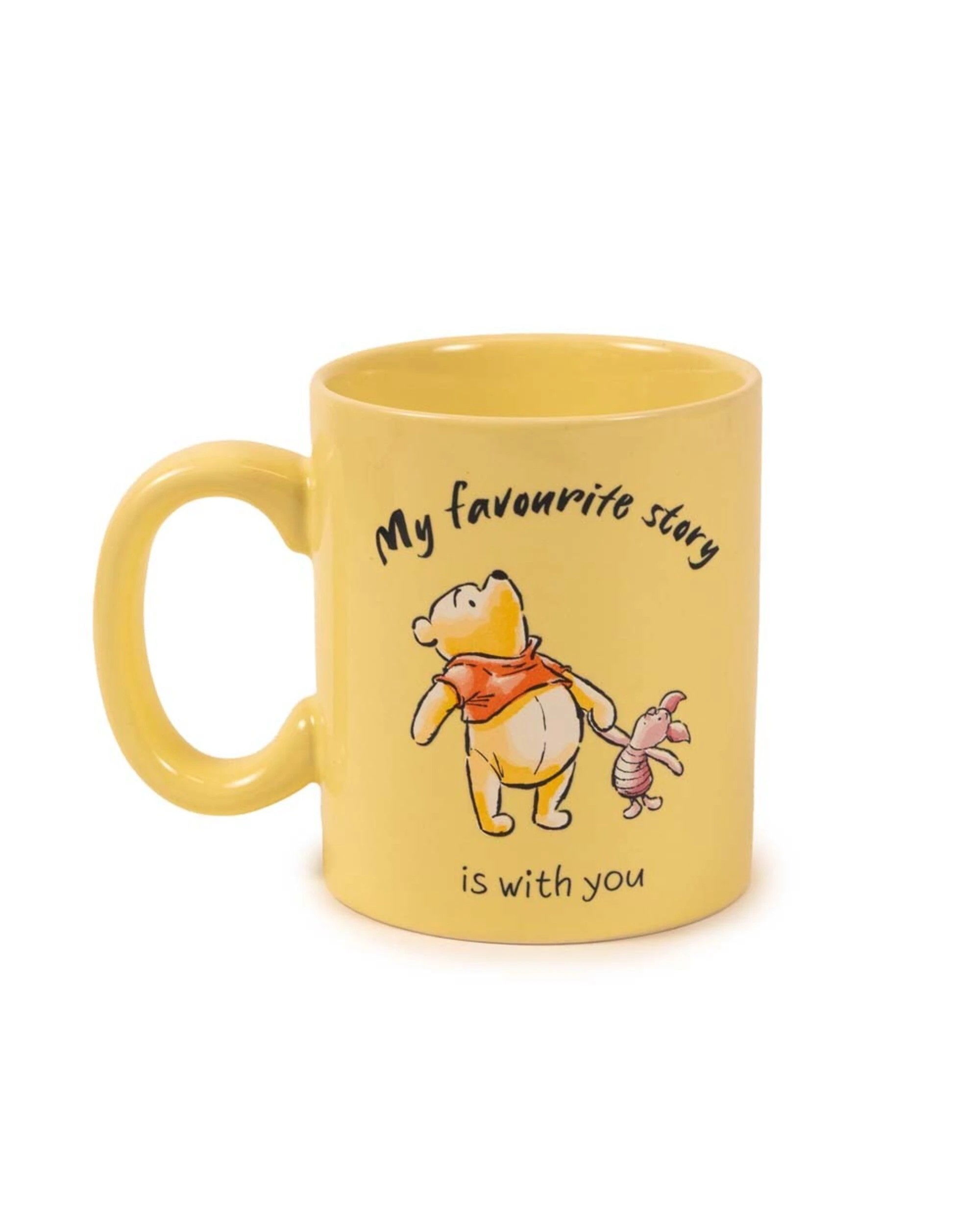 1 Disney - Winnie the Pooh - Winnie and Piglet Mug - Yellow, 1 of 2