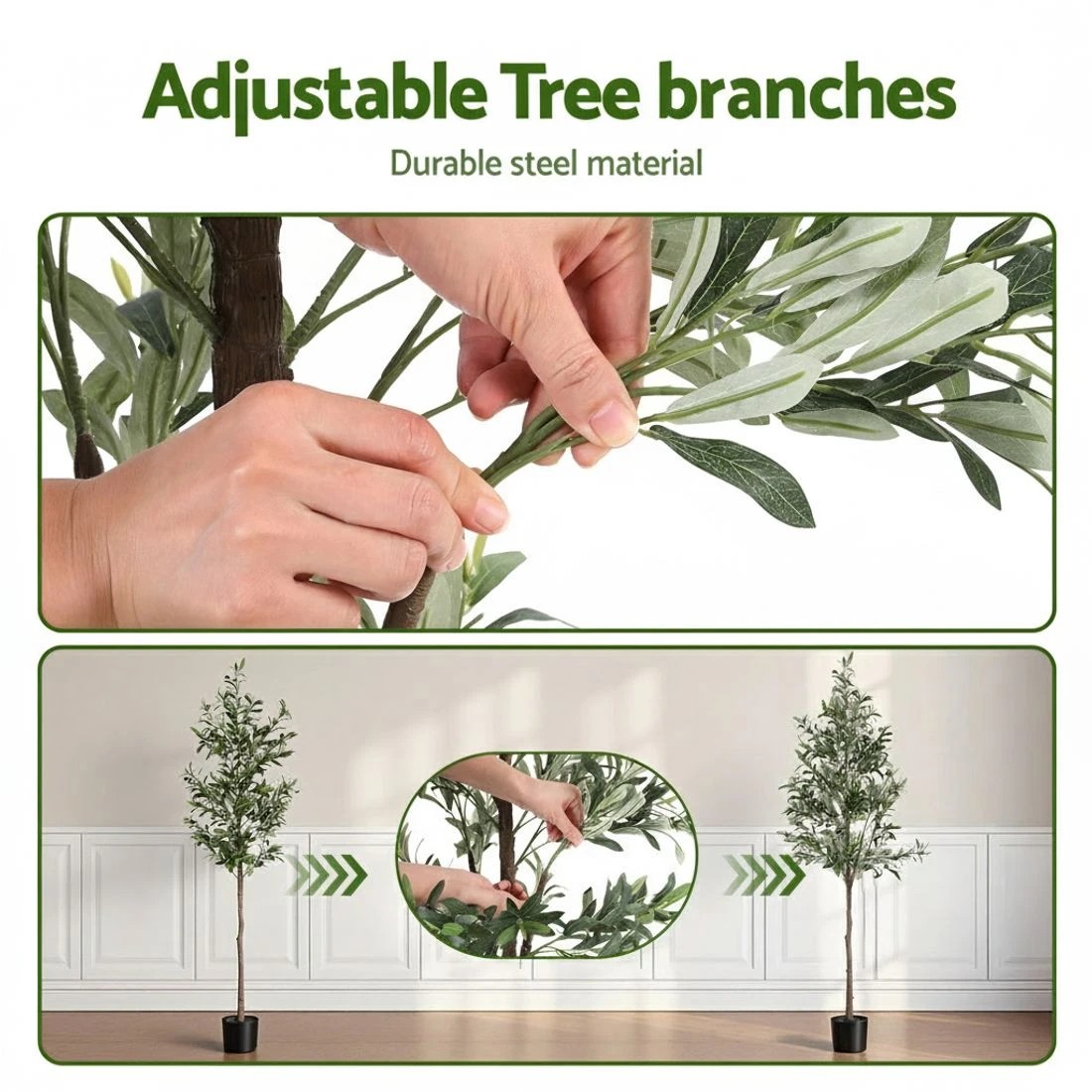 4 Artiss 180cm Artificial Olive Tree Faux Trees Indoor Decor Artificial Plants Lifelike Plant 1.8M - Green, 4 of 9