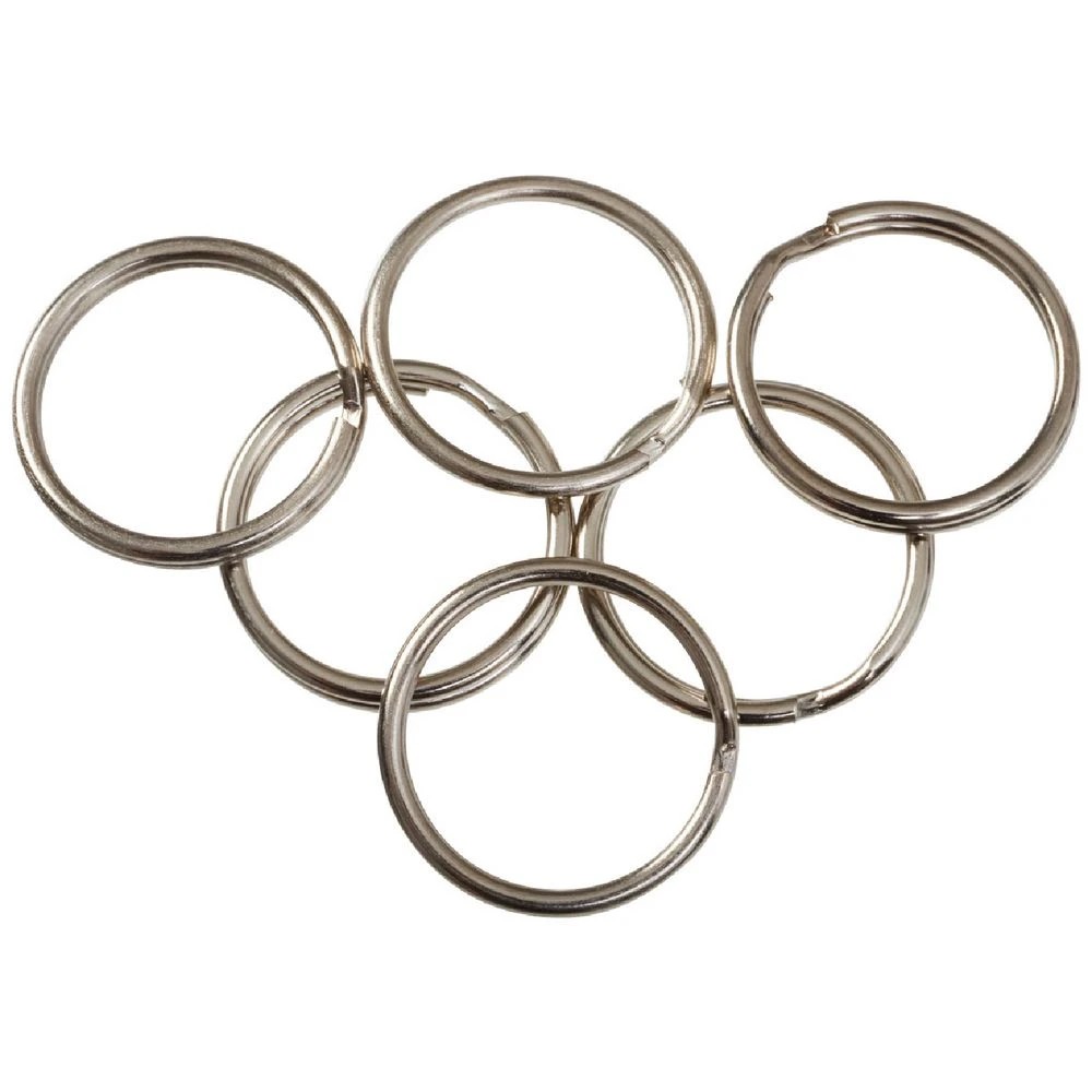 1 J.Burrows Split Key Rings 16mm Silver 10 Pack, 1 of 3