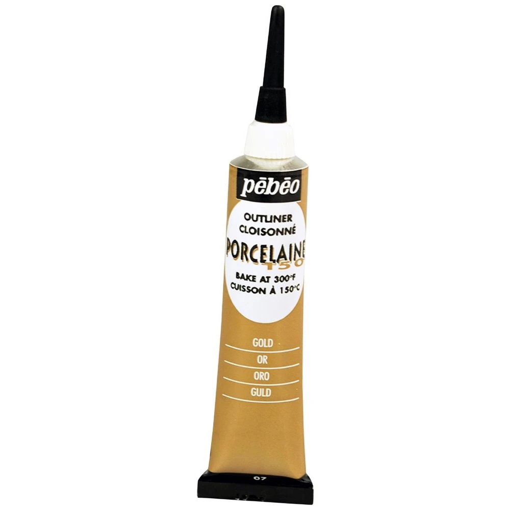 1 Pebeo Porcelaine P150 Outliner 20mL Gold, 1 of 3