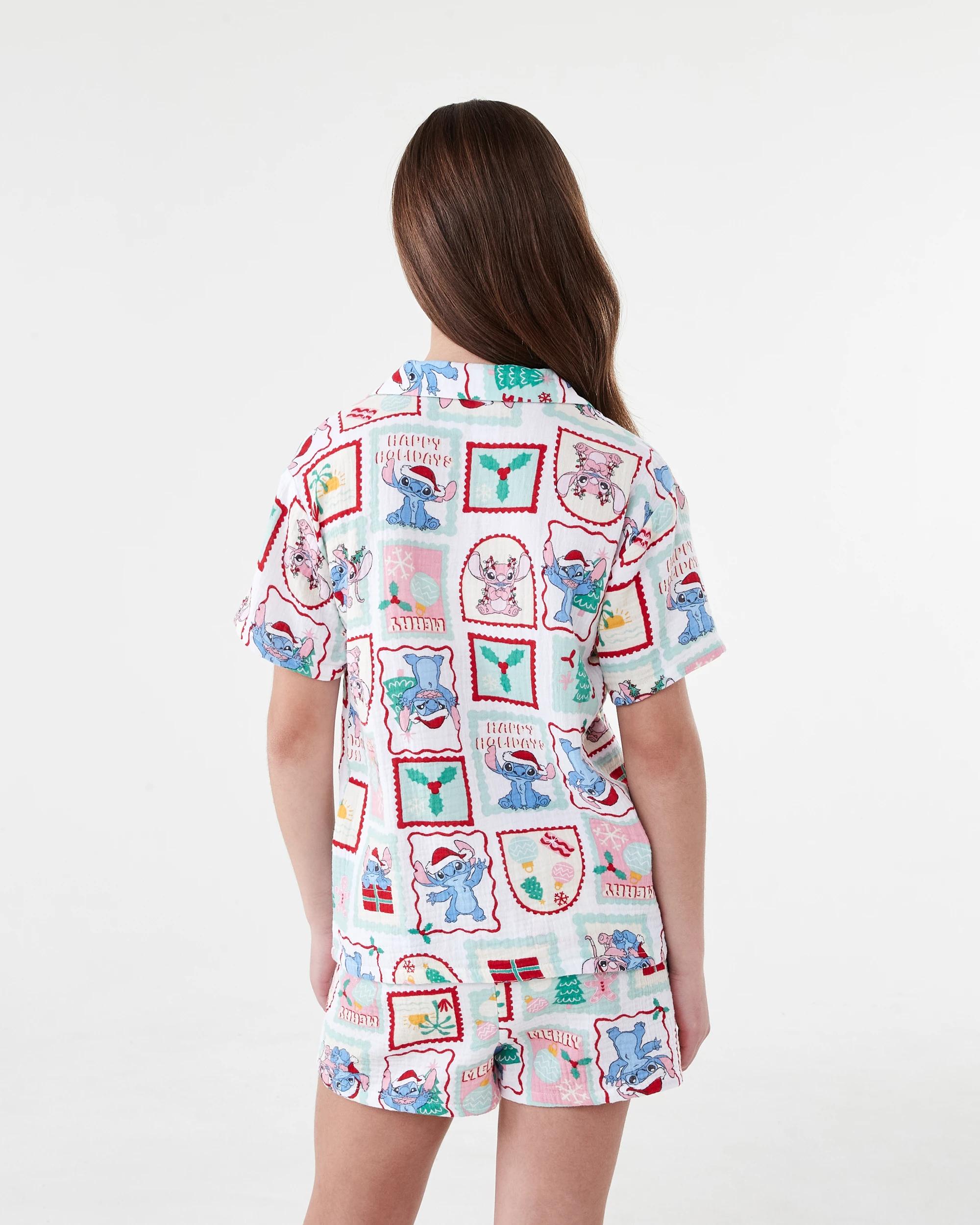 2 Stitch License Christmas Woven Family Matching Pyjama Set STITCH, 2 of 9