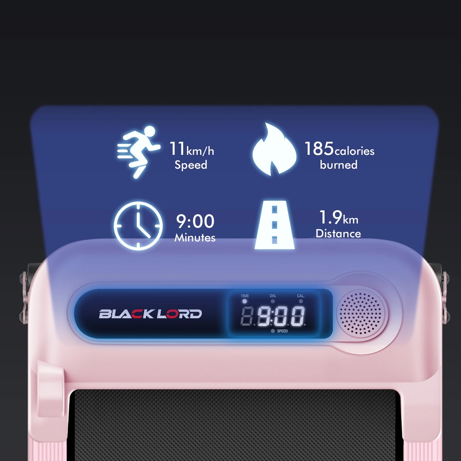 8 Black Lord Treadmill Electric Walking Pad Incline Shock Absorbers Home Gym - Pink, 8 of 10