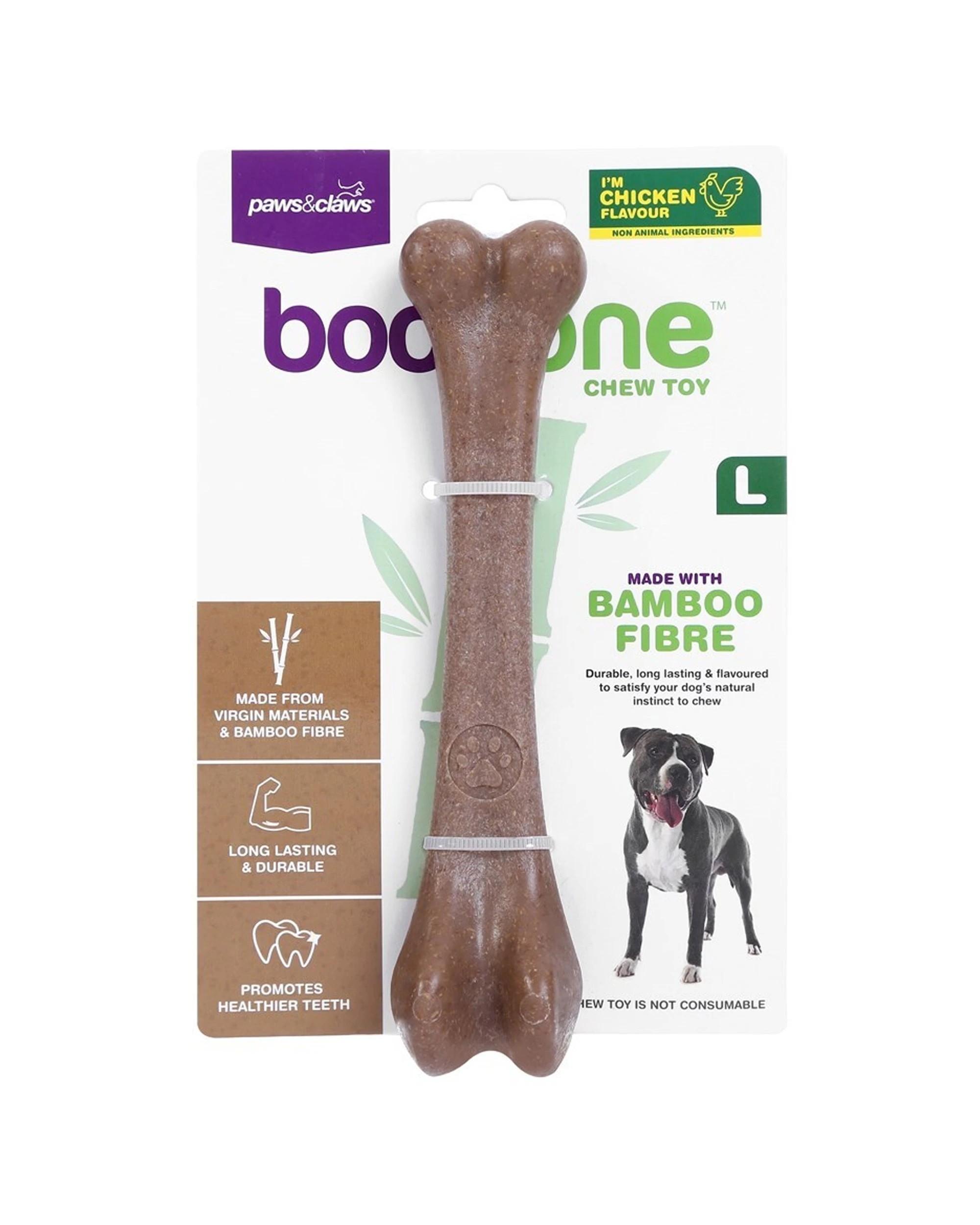 2 Paws And Claws BooBone Medium T-Bone Dog Chew Toy 5 Pack Assorted Flavour - Assorted, 2 of 6