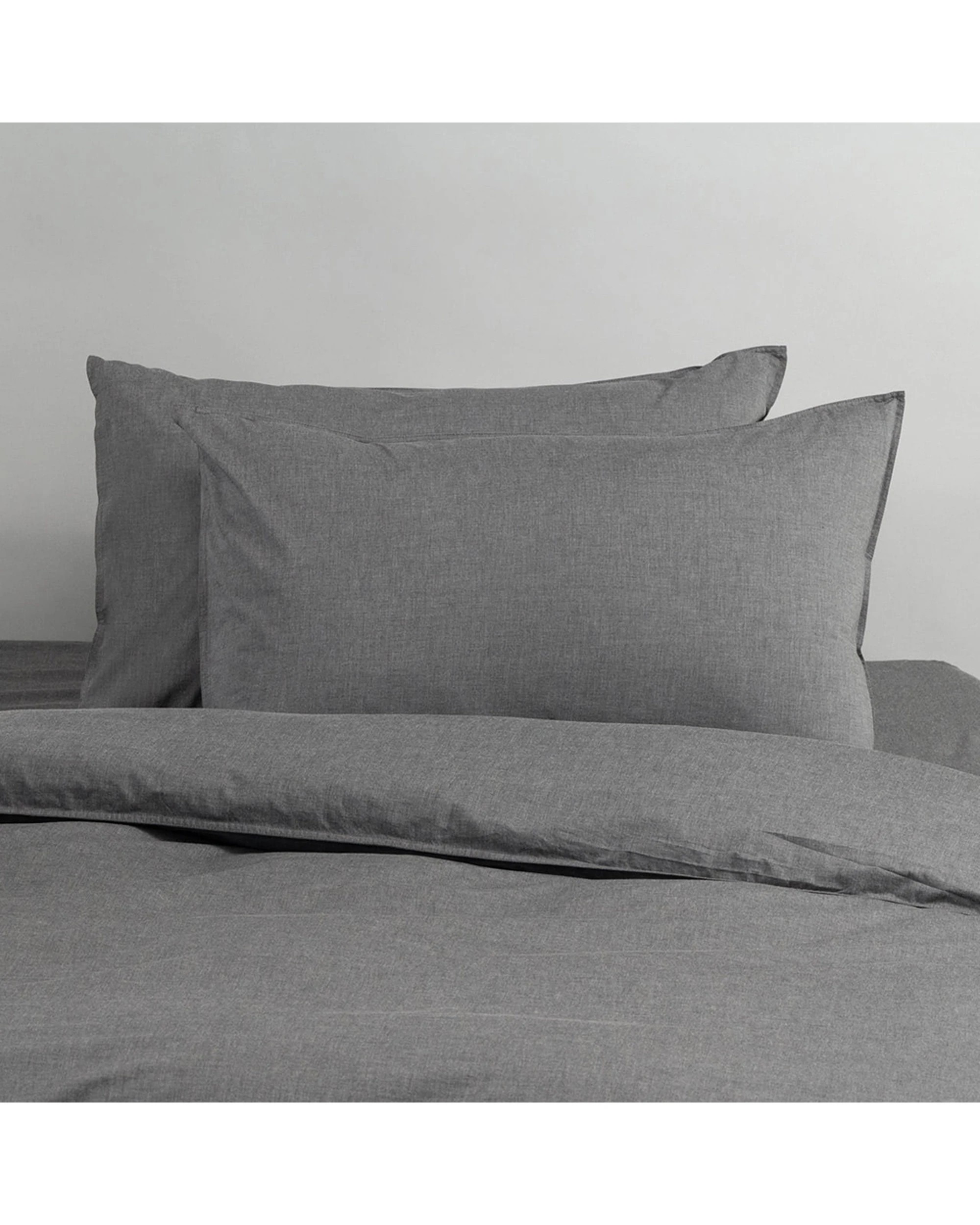 1 Canningvale Vintage Single Quilt Cover Set 100 Percent Cotton - Grey, 1 of 4