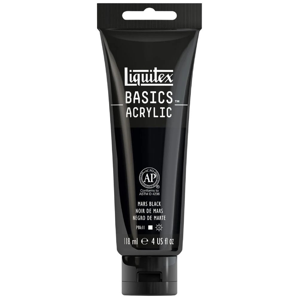 1 Liquitex Basics 118mL Paint Mars Black, 1 of 5