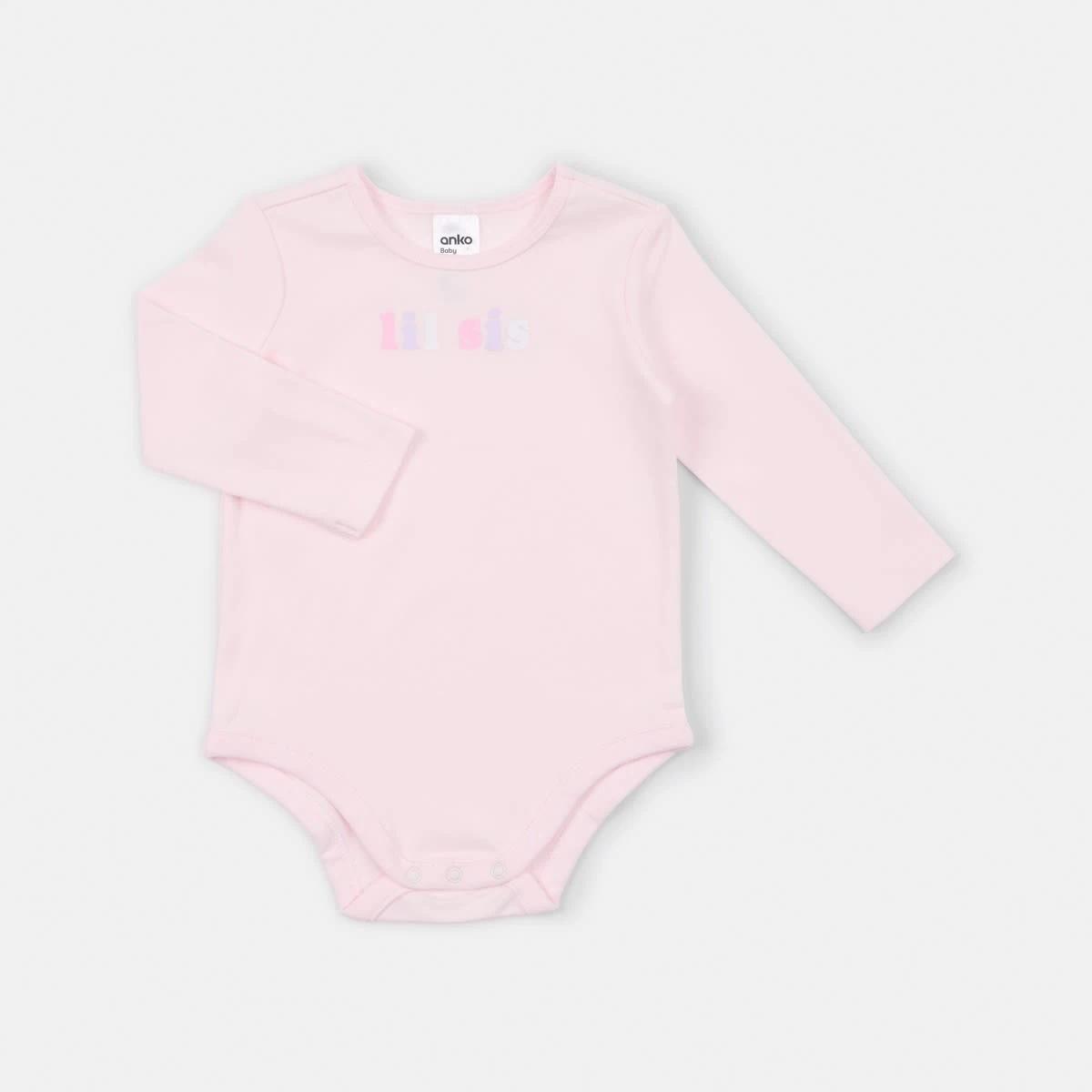 1 Long Sleeve Print Bodysuit Lil Sis, 1 of 4