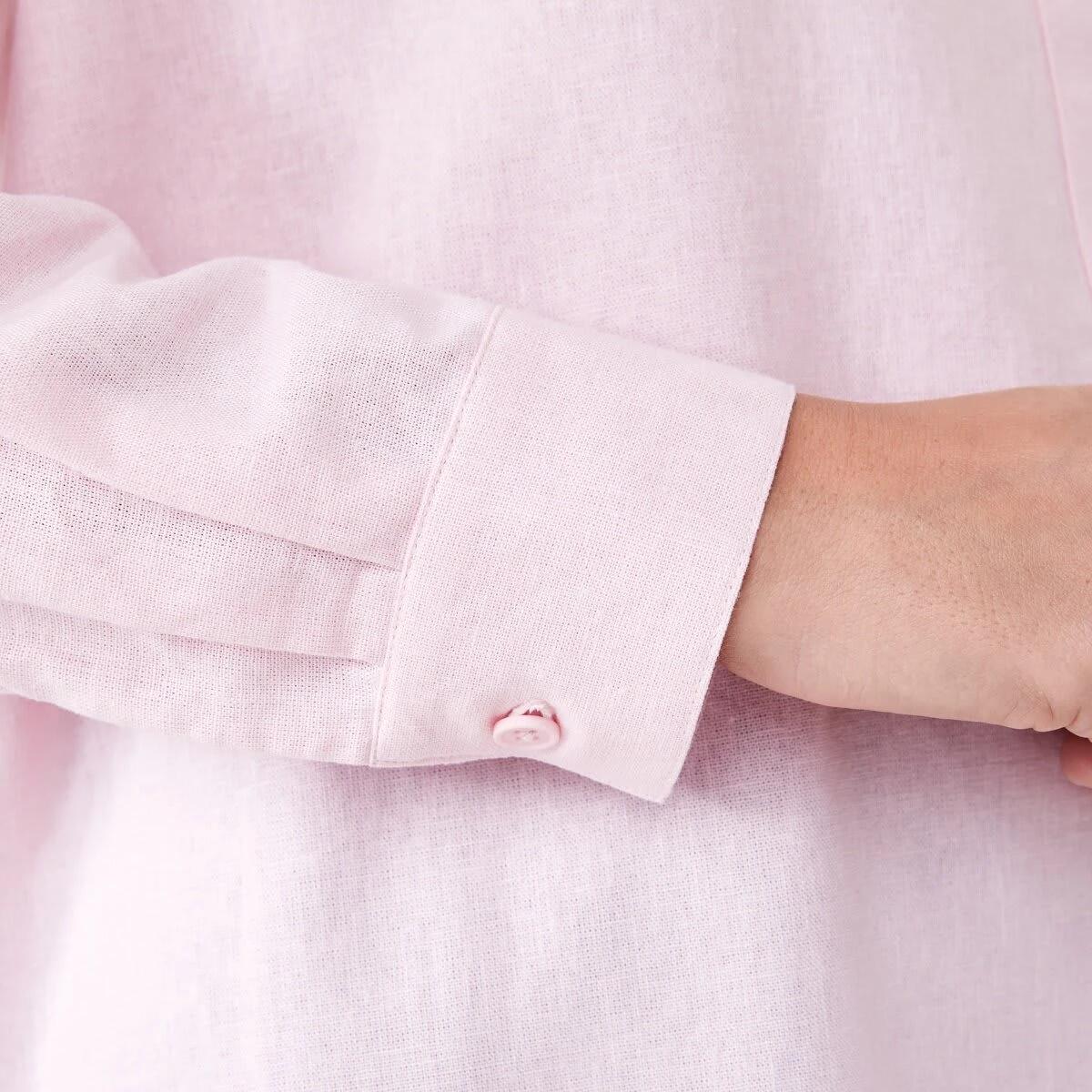 6 Long Sleeve Linen Blend Shirt SOFT BLOSSOM, 6 of 6