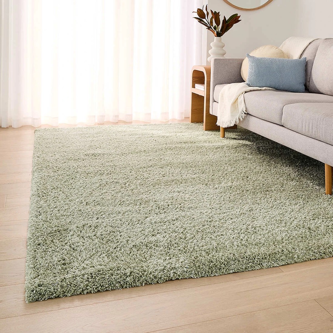 1 Flecked Rug - Sage, Extra Large - 270cm x 180cm, 1 of 6