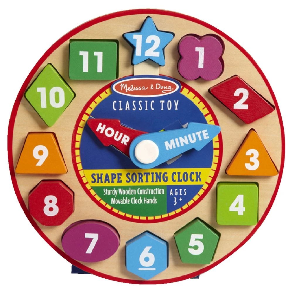 2 Melissa & Doug Wooden Shape Sorting Clock, 2 of 2