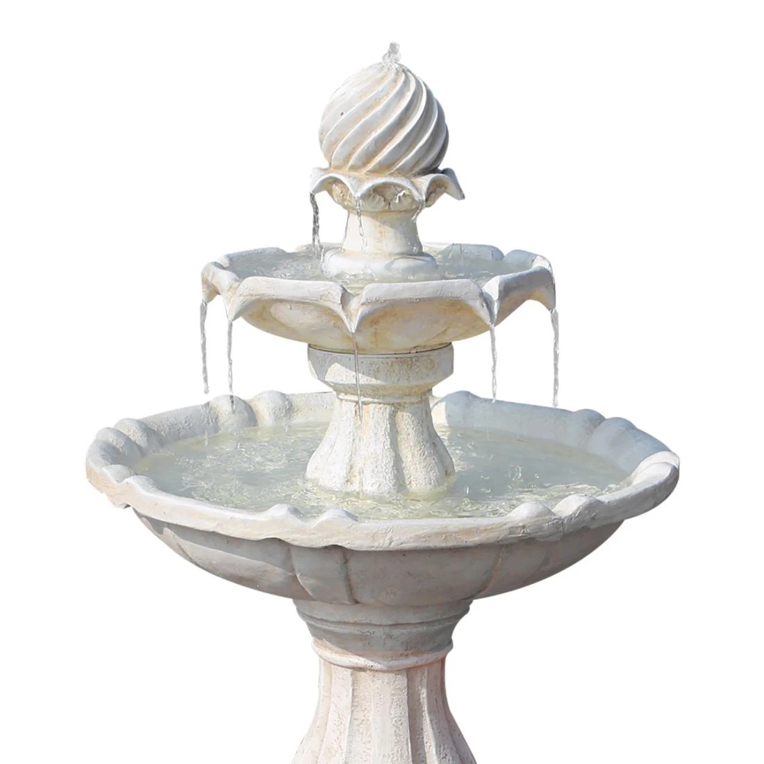 3 Gardeon Solar Water Feature 3-Tier Fountain with Pump Kit Bird Bath 93CM Ivory - Beige, 3 of 8