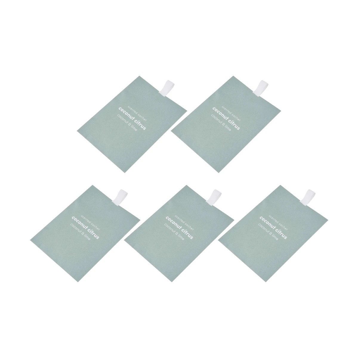 2 5 Piece Coconut Citrus Scented Sachets - Coconut and Lime, 2 of 4