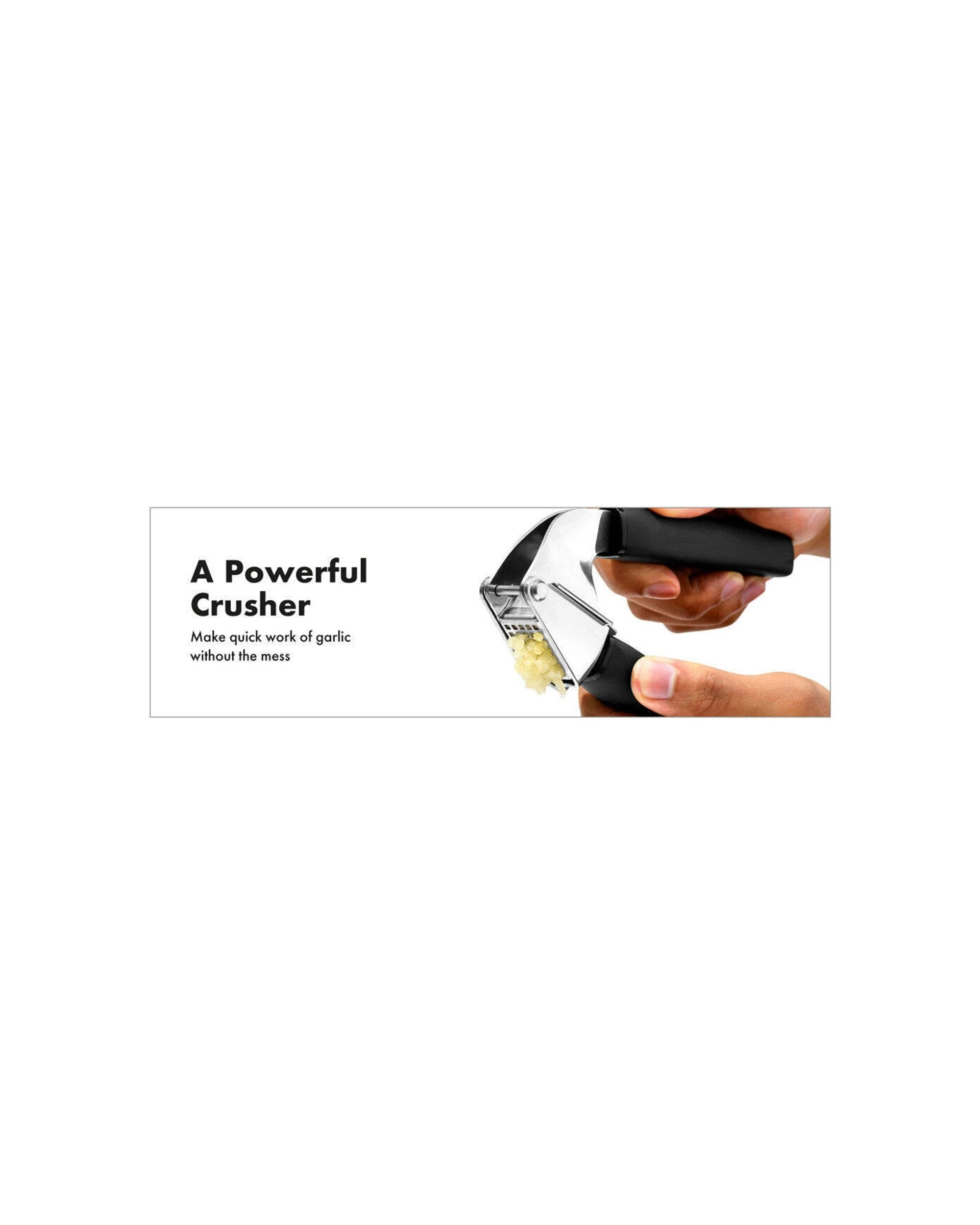 3 Oxo Good Grips Stainless Steel Garlic Press Soft Grip Dishwasher Safe - Black, 3 of 9