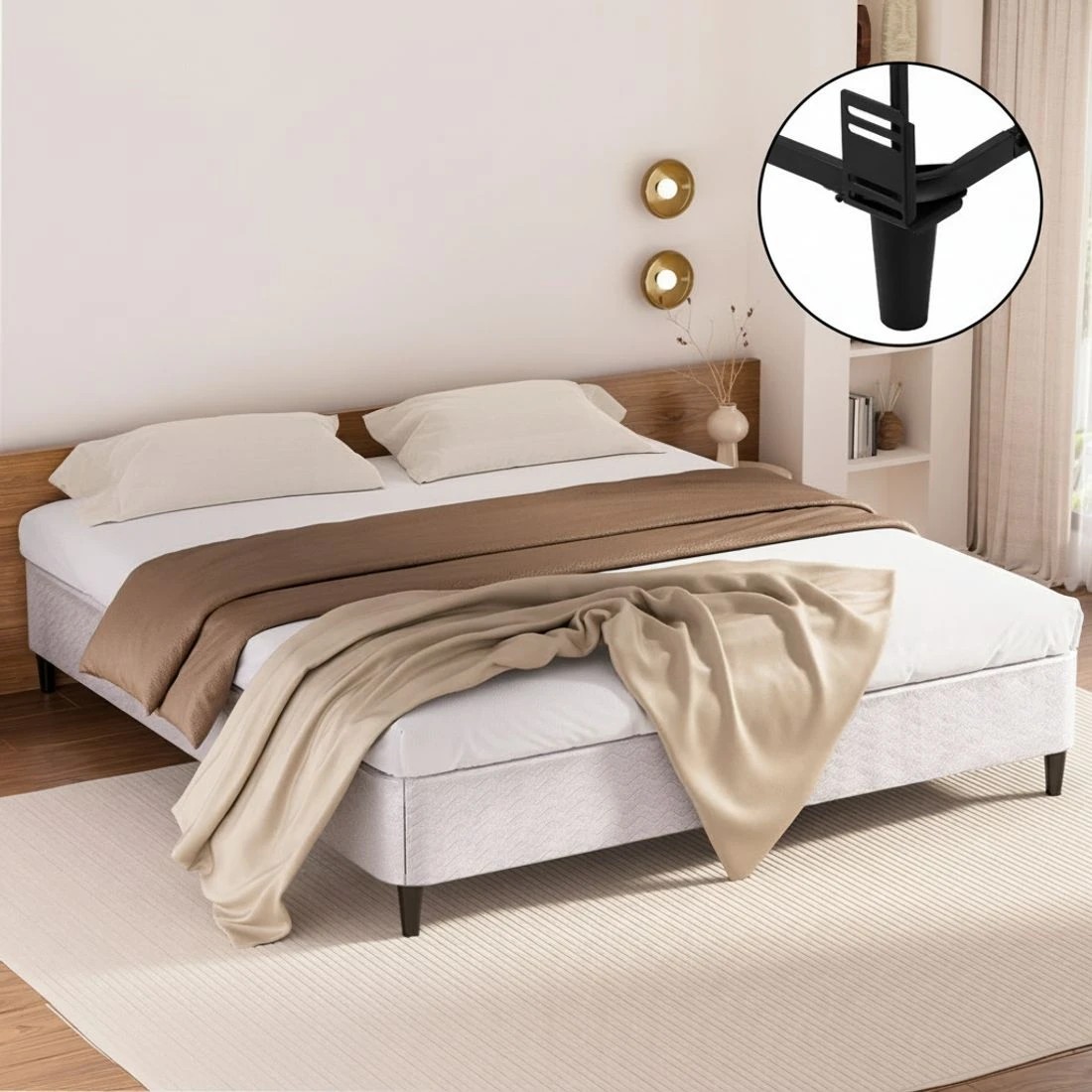 4 Artiss Bed Frame King Size Metal  MASON - Multi, 4 of 7