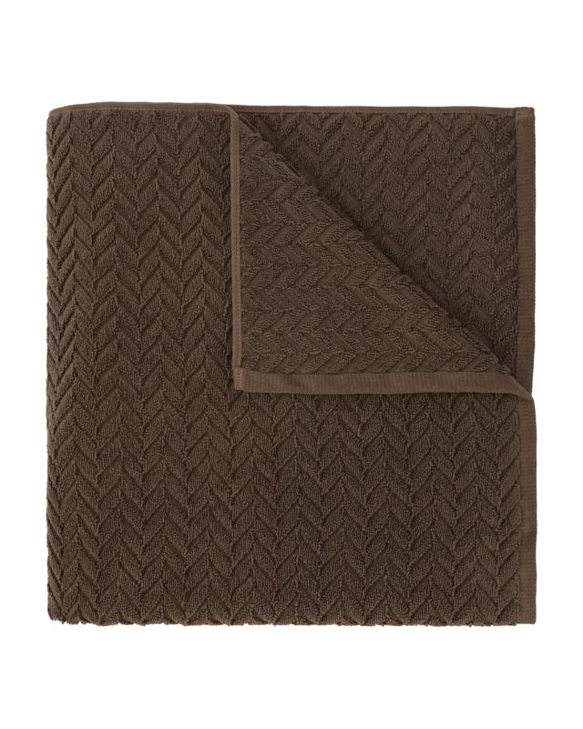 Chevron Cotton Bath Sheet - Choco