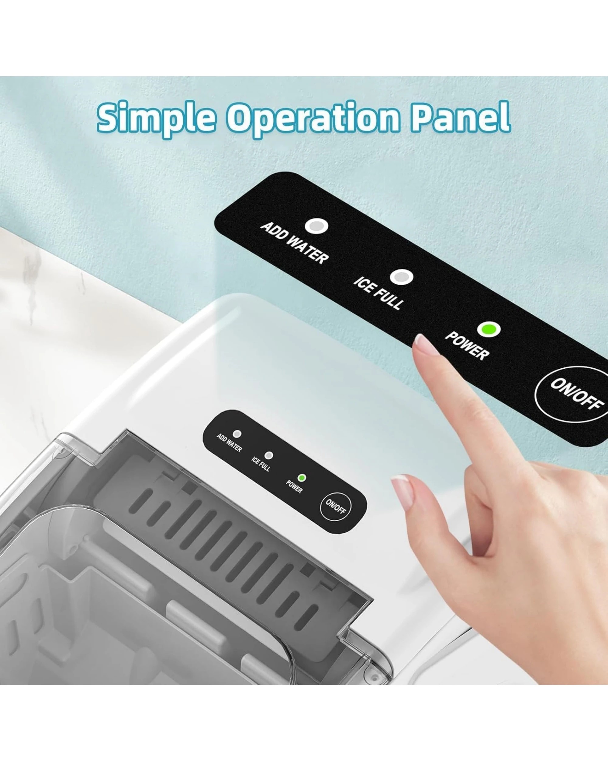 3 Advwin 12KG Ice Maker Machine with Portable Handle (White), 3 of 7