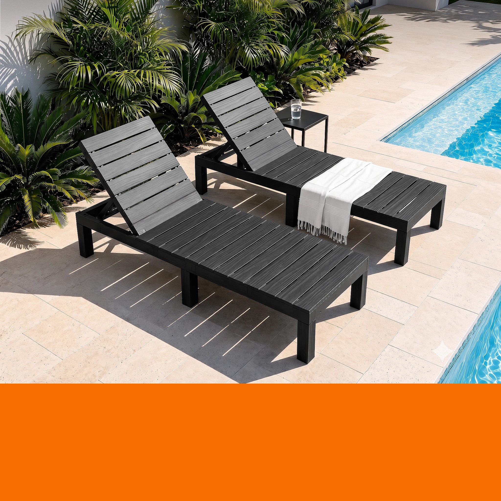5 Gardeon Sun Lounge Foldable Outdoor Pool Pation Recliner Slatted - Black, 5 of 8